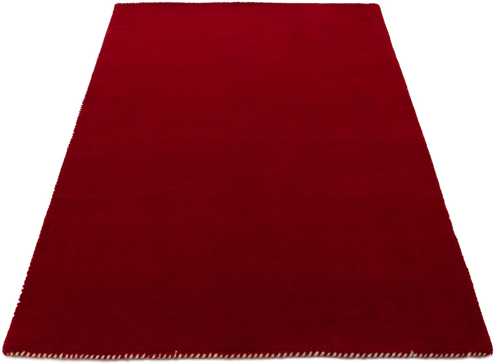 carpetfine Wollen kleed Gabbeh Lola Uni met natuurlijk plantaardig materiaal handgeweven, ook in rond