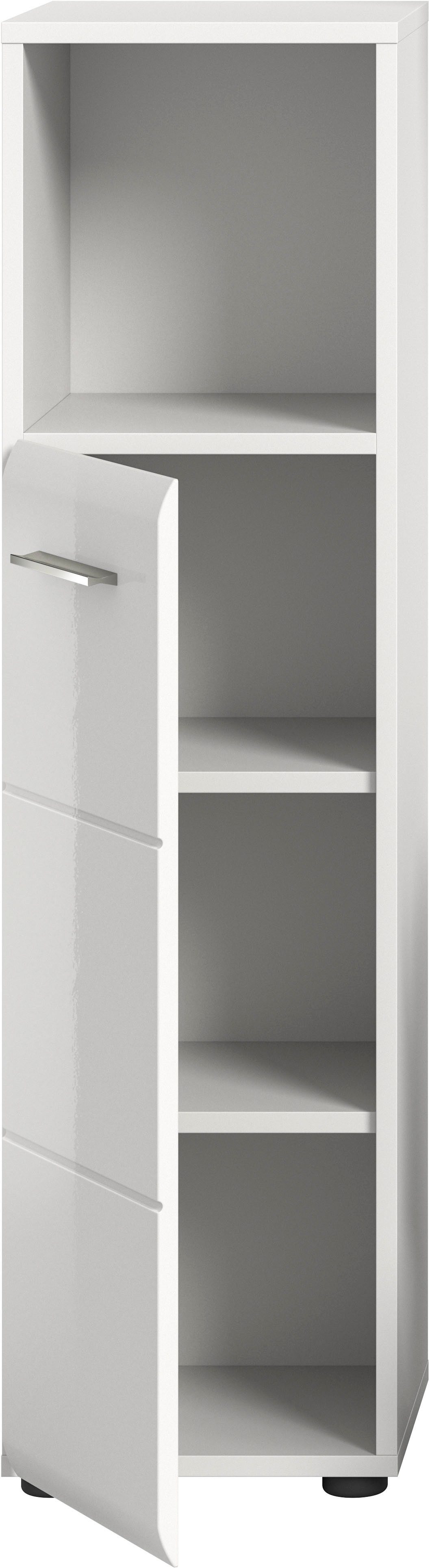 INOSIGN Halfhoge kast Florenz, Hoogte 110 cm, 1 deur, 2 legplanken, 1 open vak Deuraanslag verwisselbaar, hoogwaardige MDF front, badkamerkast, bad