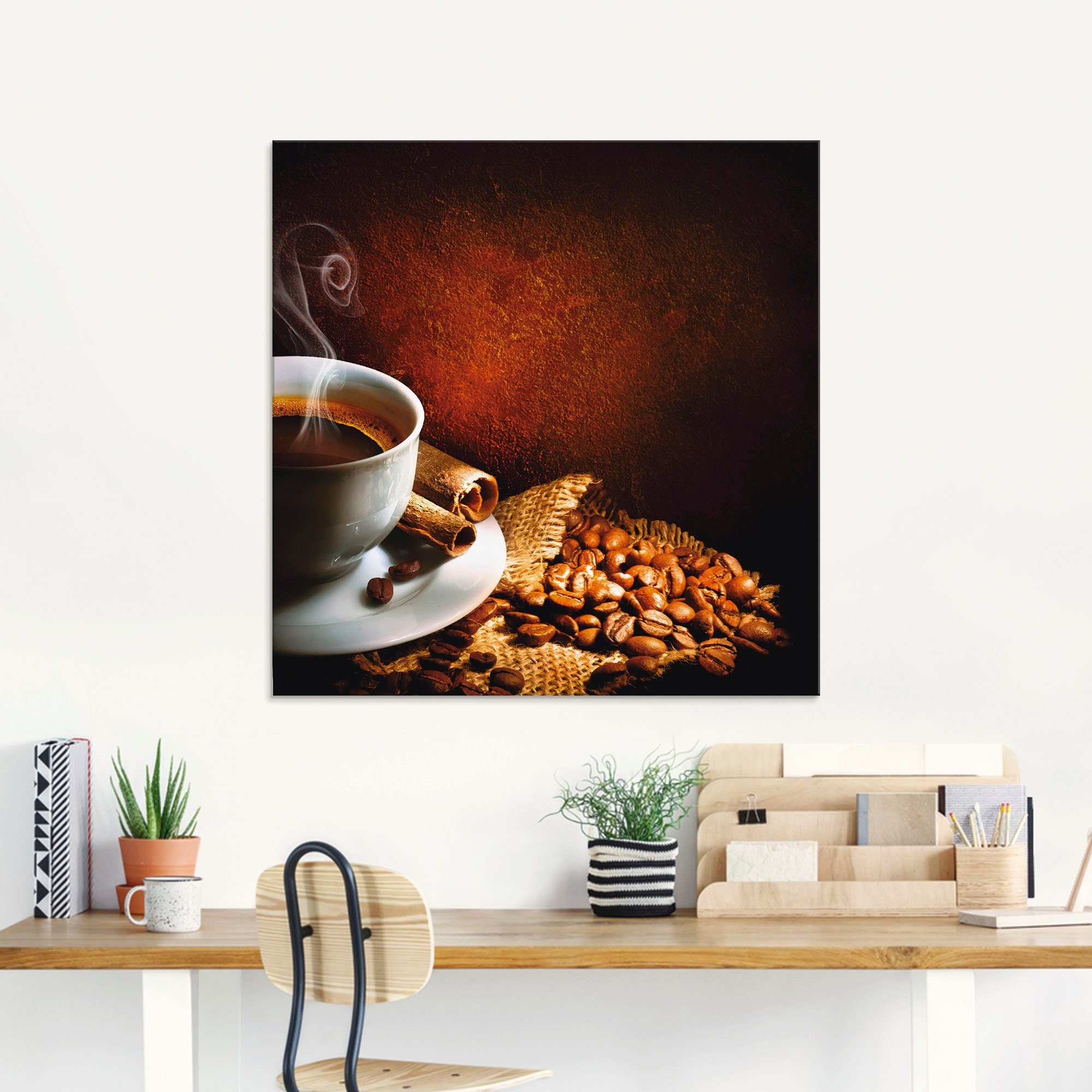 Artland Print op glas Koffie in verschillende maten