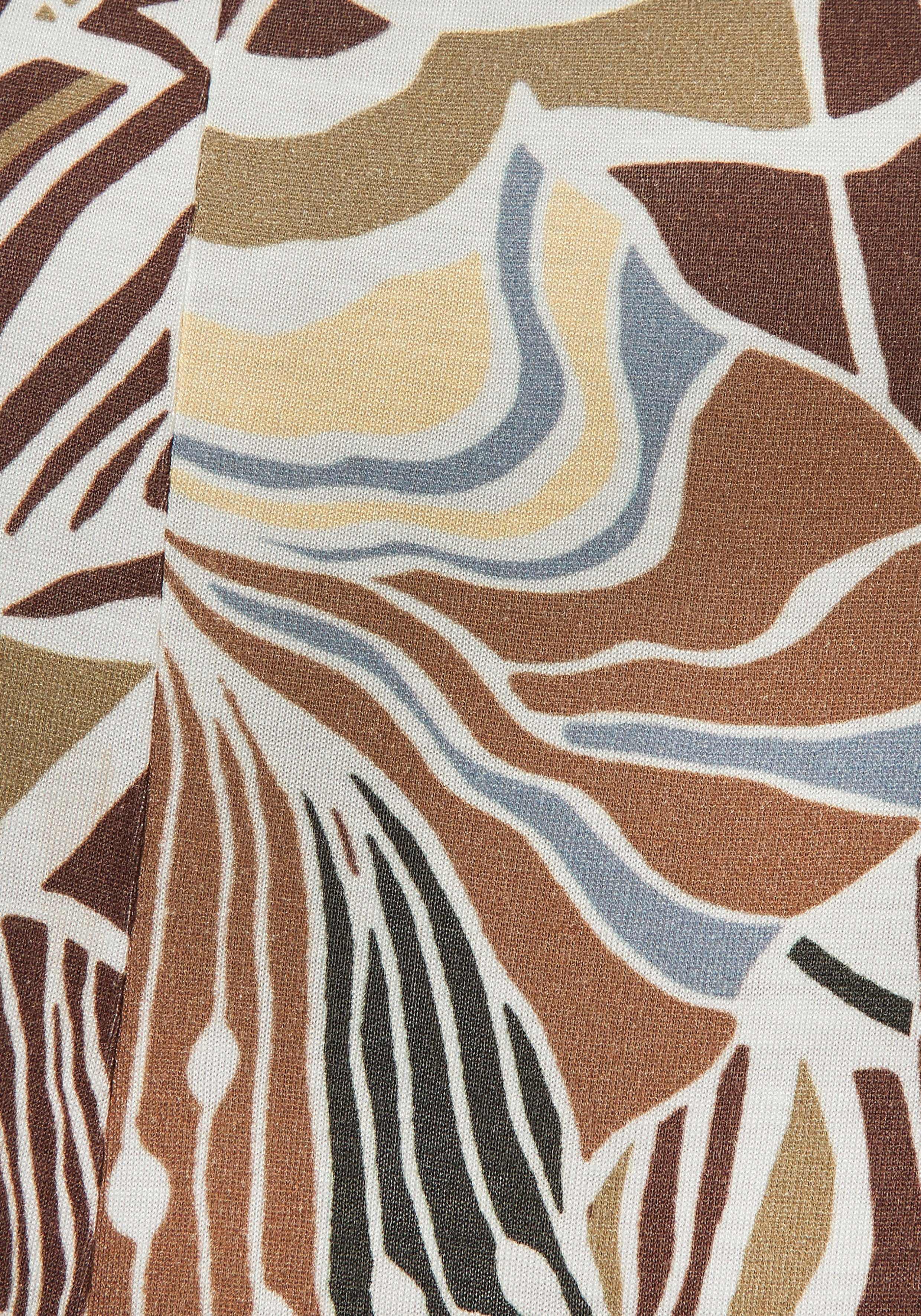 Lascana Jerseyjurk met alloverprint kort zomerjurk strandjurk