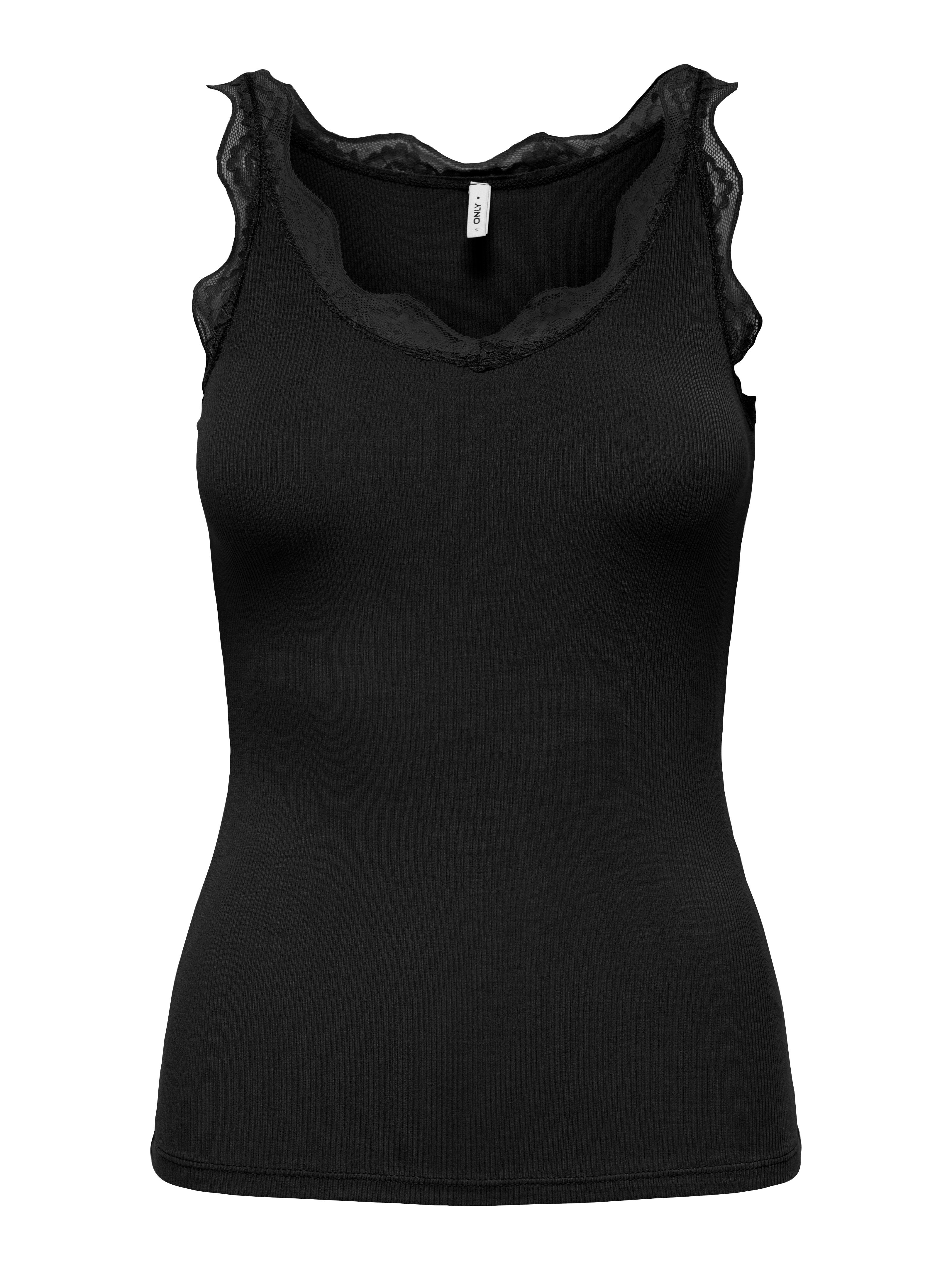 Only Geribde tanktop ONLELLIS LIFE S/L TOP JRS