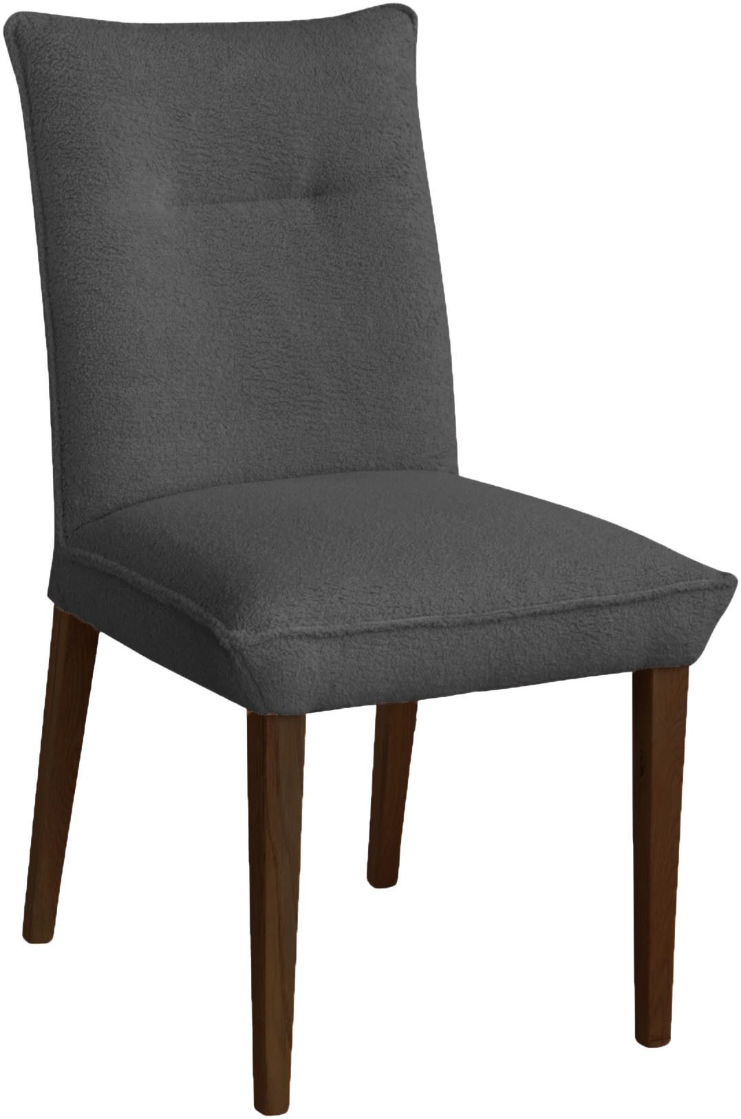 Home affaire Stoel met 4 poten Atena Frame van massief beukenhout, bekleding teddy-look (set)