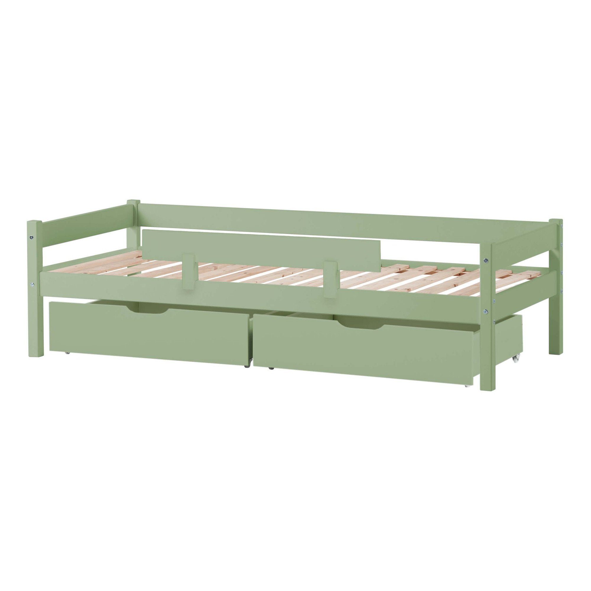 Lüttenhütt Kinderbed ECO One Kinderbed met valbeveiliging, met 2 laden