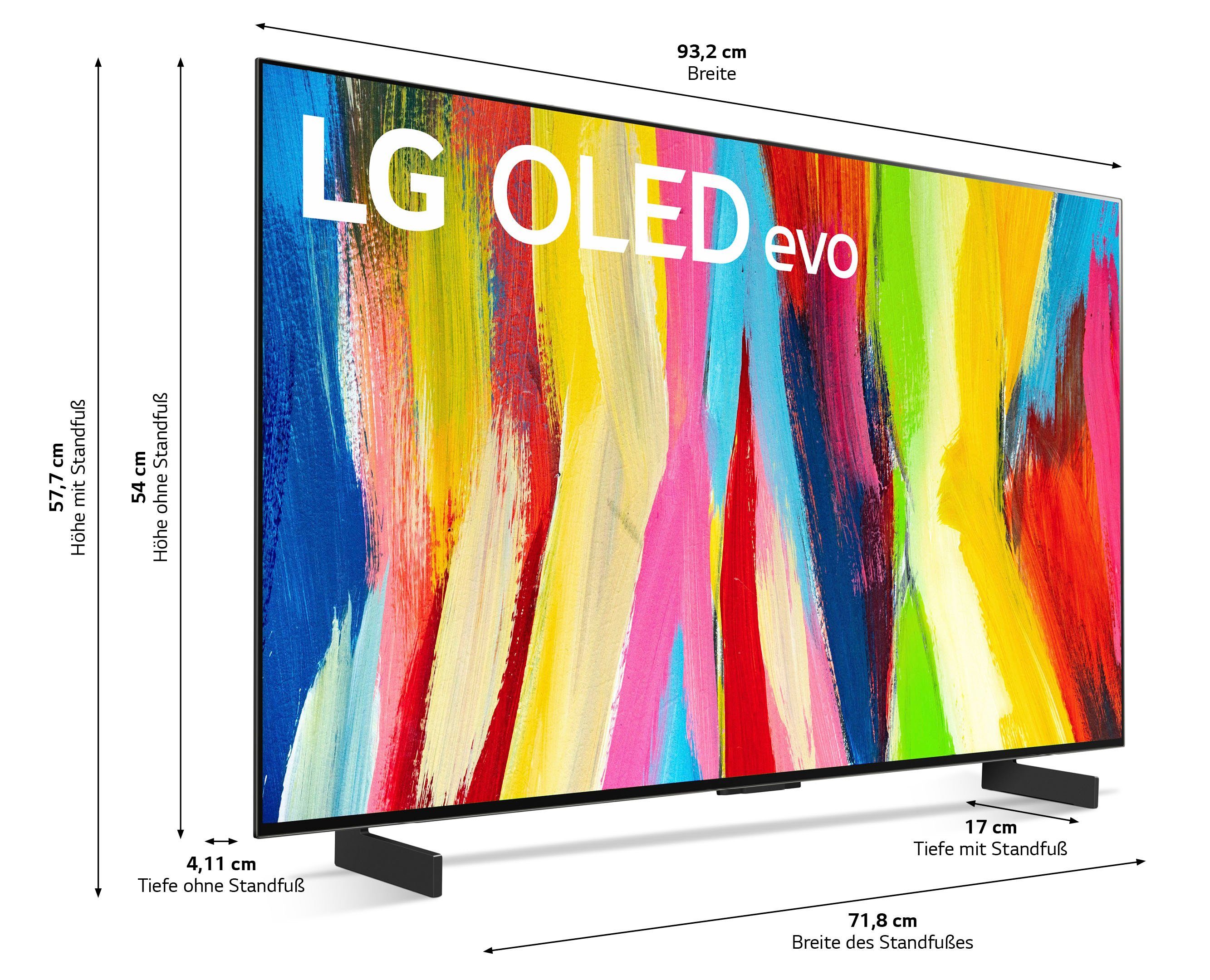 LG OLED-TV OLED42C27LA, 106 cm / 42", 4K Ultra HD, Smart TV, OLED evo, tot 120 Hz, α9 Gen5 4K AI-Processor, Dolby Vision & Atmos
