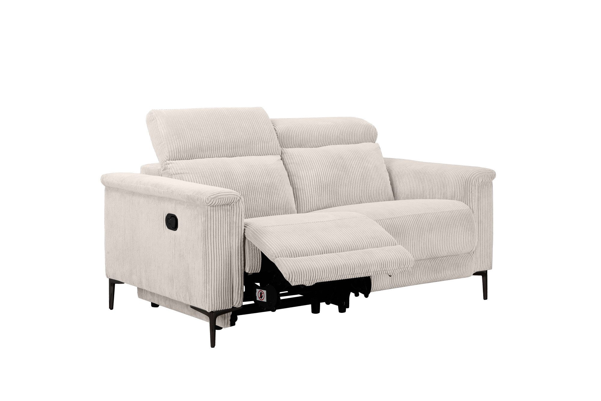 Places of Style 2-zitsbank Lund in Cord, met handmatige of elektrische