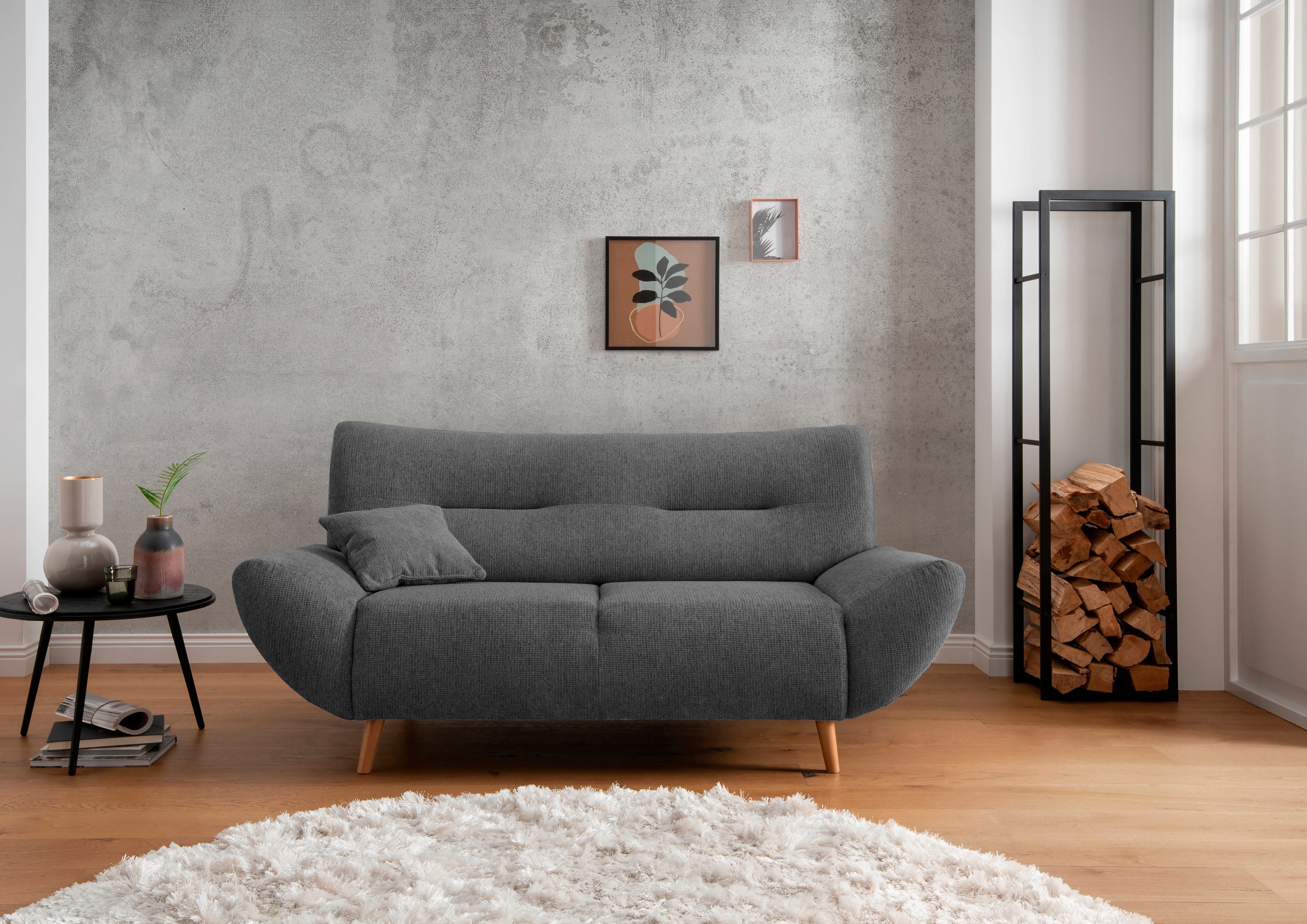 INOSIGN Zithoek Drago, modern en tijdloos, actuele vormtaal, comfortabel leverbaar als fauteuil/hoekbank, diverse stoffen, incl. 2 sierkussens (set, 2-delig)
