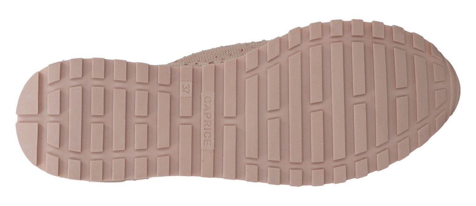 Caprice Slip-on sneakers slipper, vrijetijdsschoen, lage schoen met fonkelende strass-steentjes