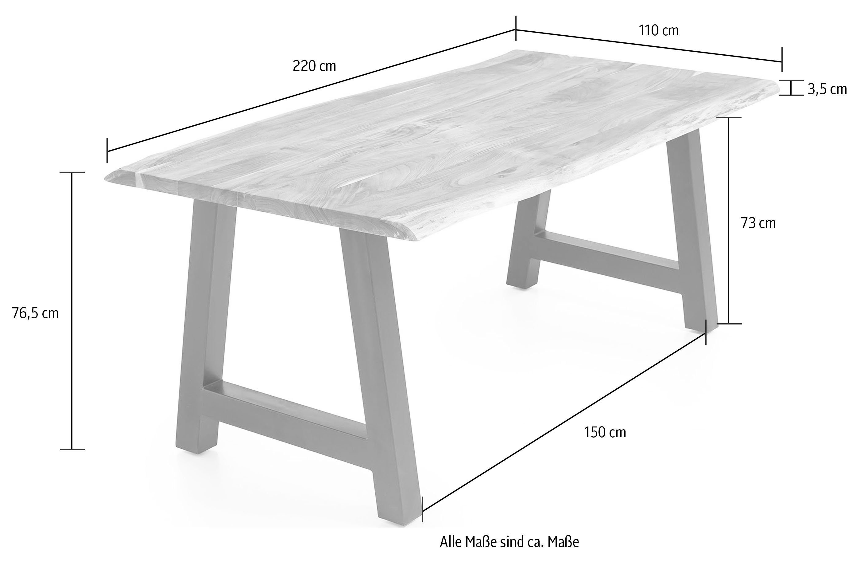 SalesFever Eettafel Massief hout geolied en tweevoudig gewaxt