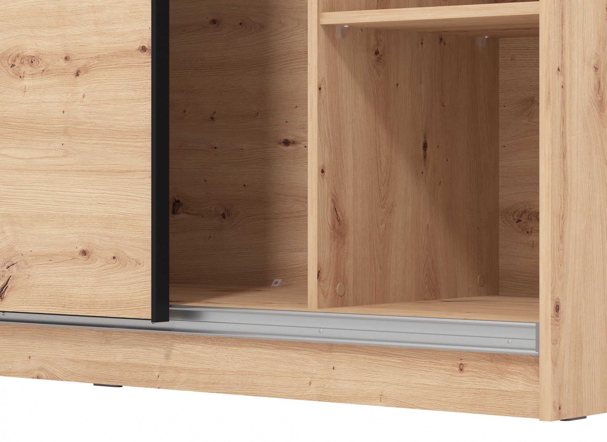 INOSIGN Zweefdeurkast Sierra klassieke kledingkast linnenkast 179 of 217 cm breed met volledige binnenindeling, fsc®-gecertificeerd houtmateriaal