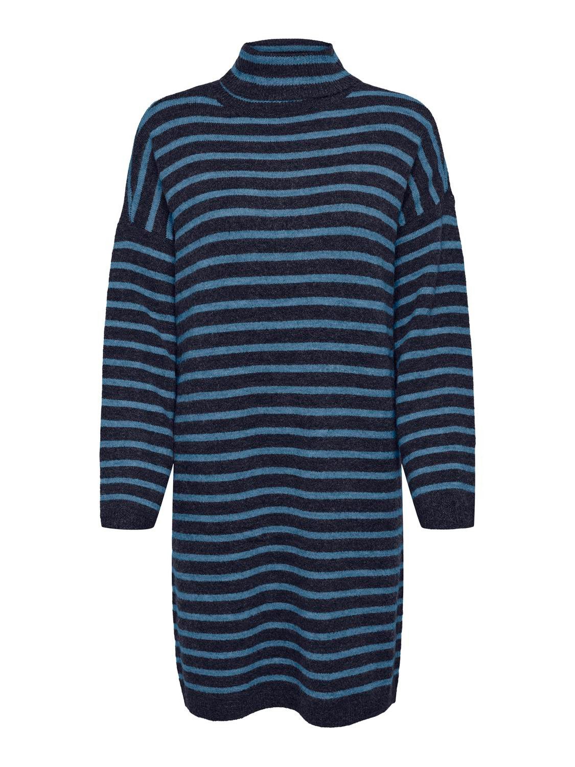Only Gebreide jurk ONLTALIO LS STRIPE ROLLNECK DRESS BF KNT