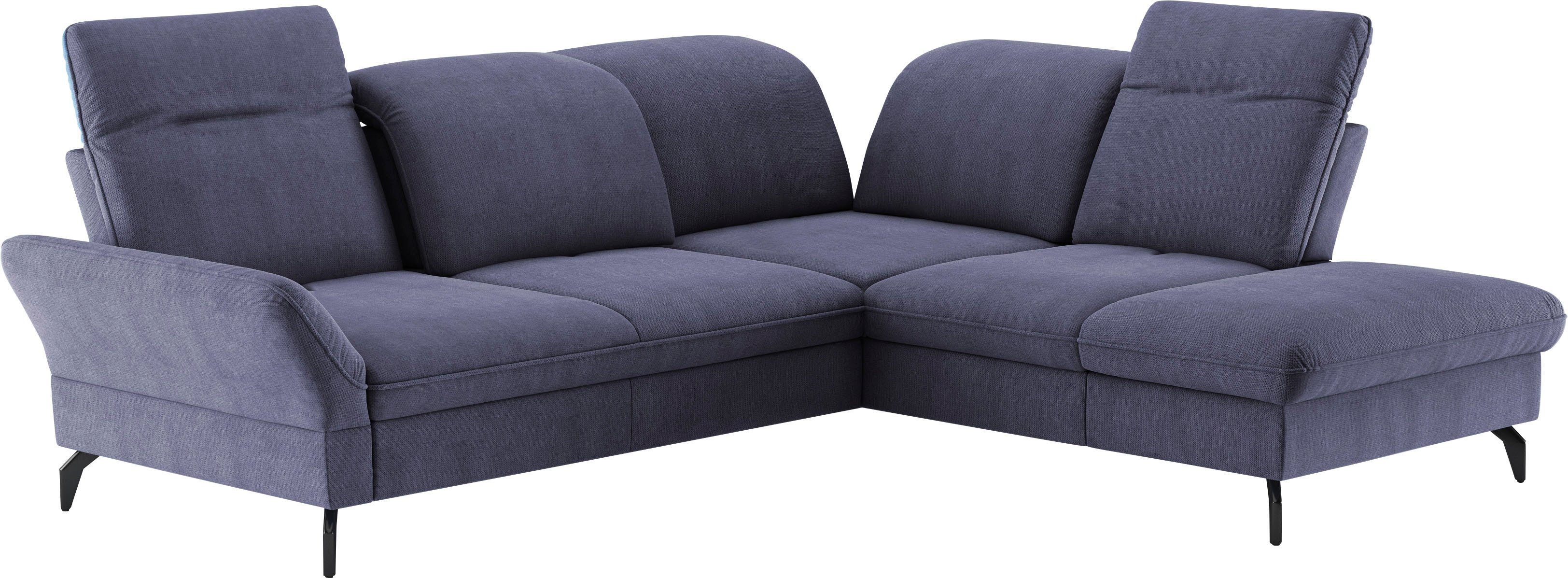 sit&more Hoekbank Leandro L-vorm Naar keuze met bed, hoofdbord en armleuningfunctie, en bergruimte