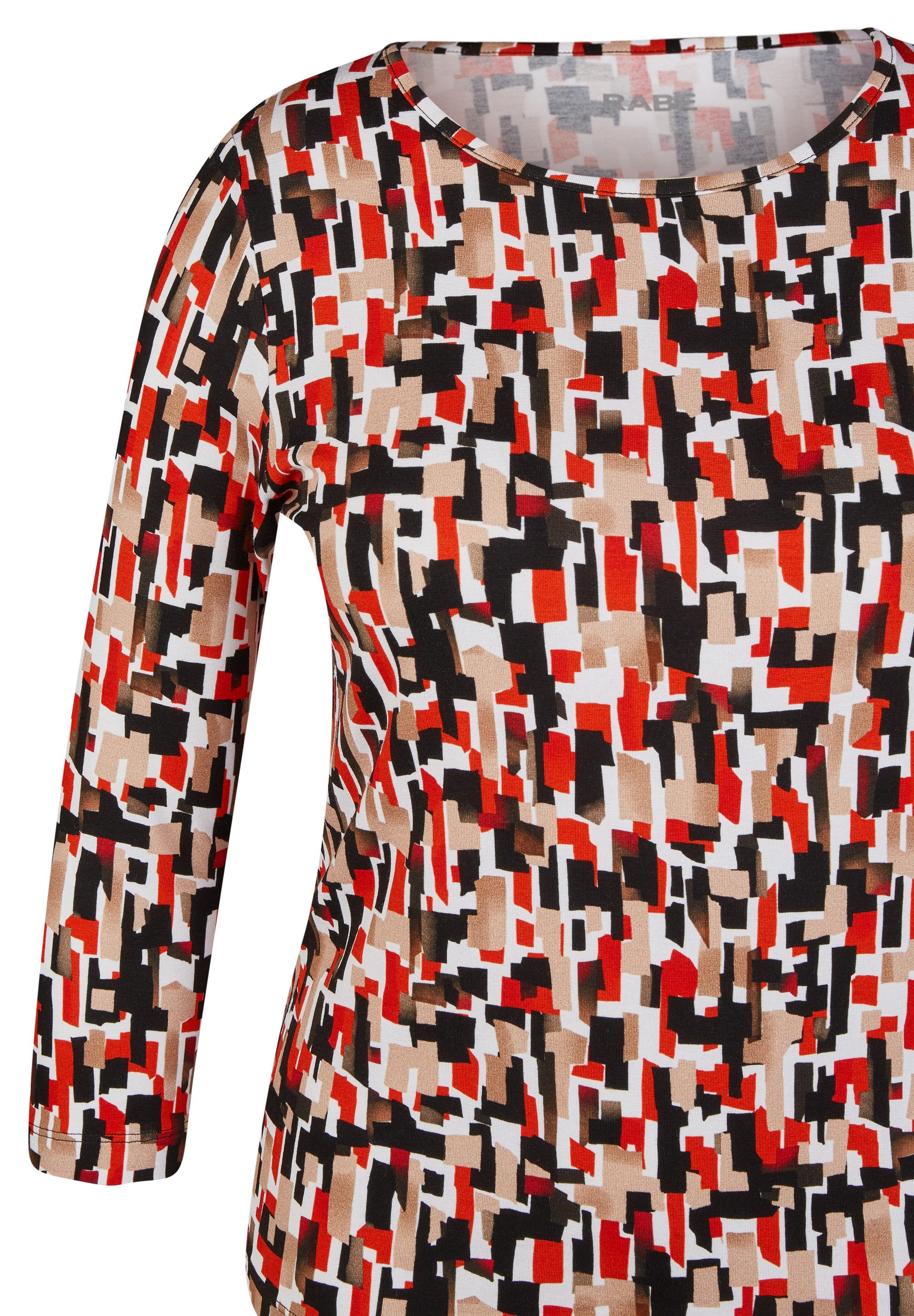 Rabe Shirt met 3/4 mouwen met grafisch patroon