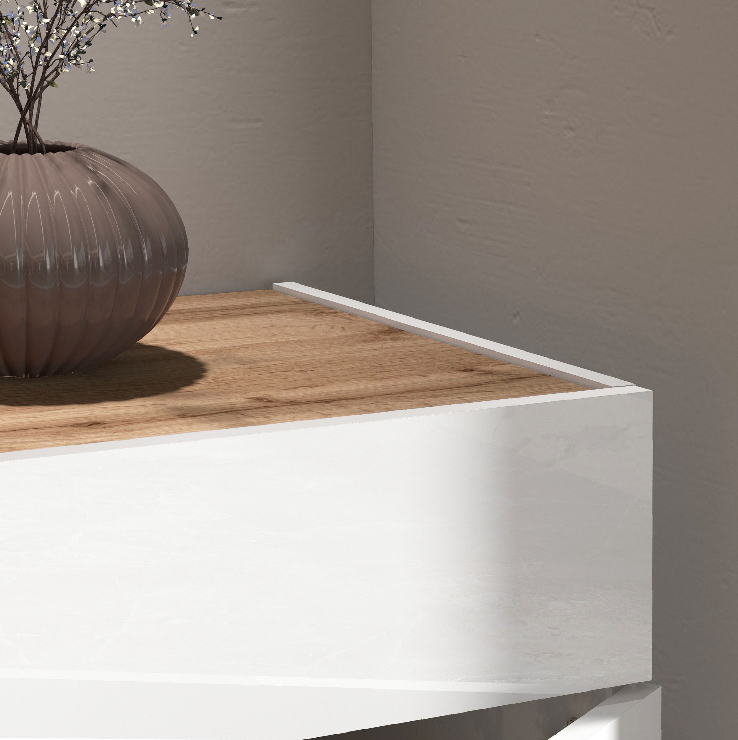 INOSIGN Dressoir Garda, Ladekast, Kast, Buffet 2 deuren, 1 lade, greeploos breedte 80,9 cm