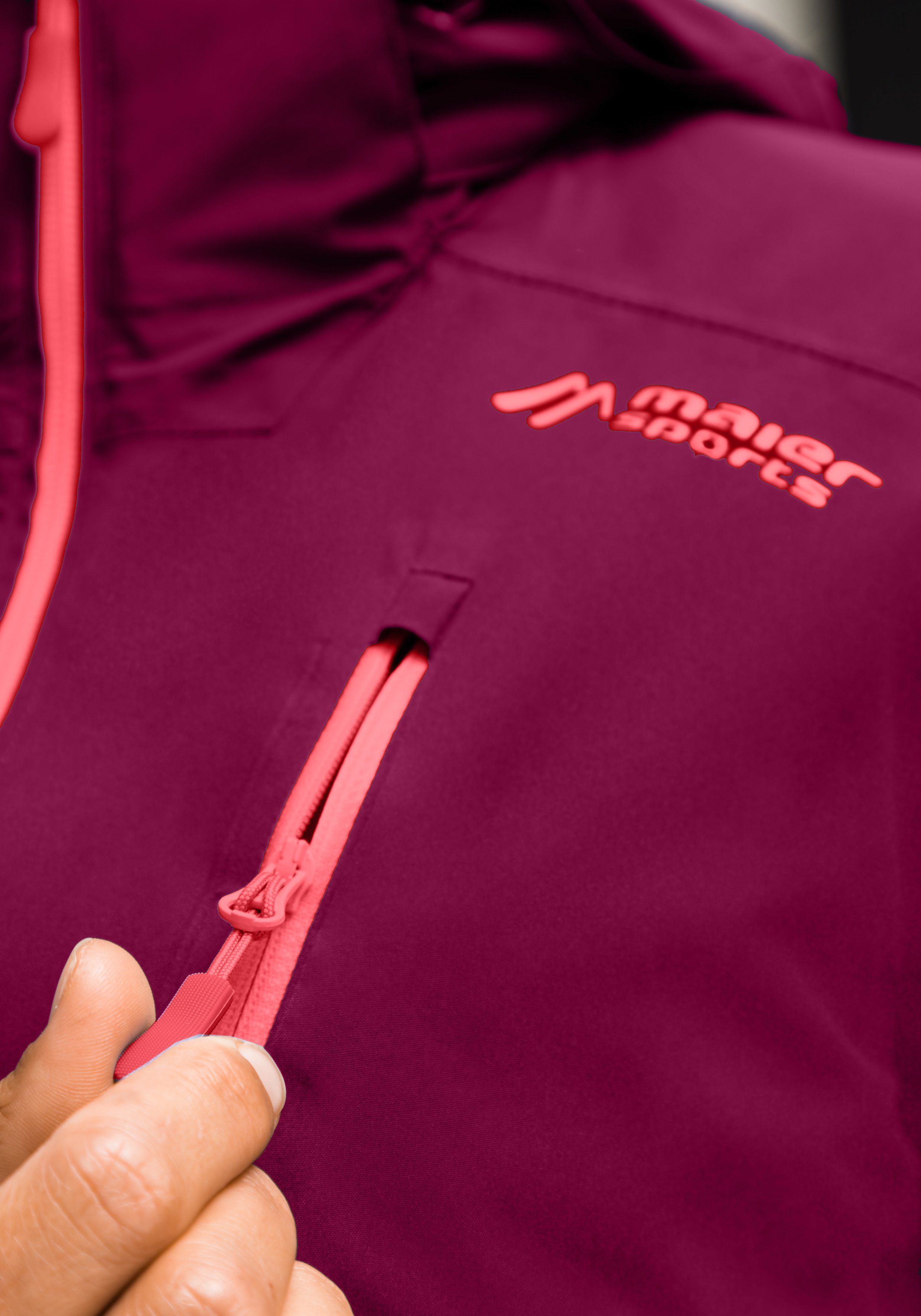 Maier Sports Functioneel 3-in-1-jack Ribut W Wandeljas voor dames, waterdicht en ademend