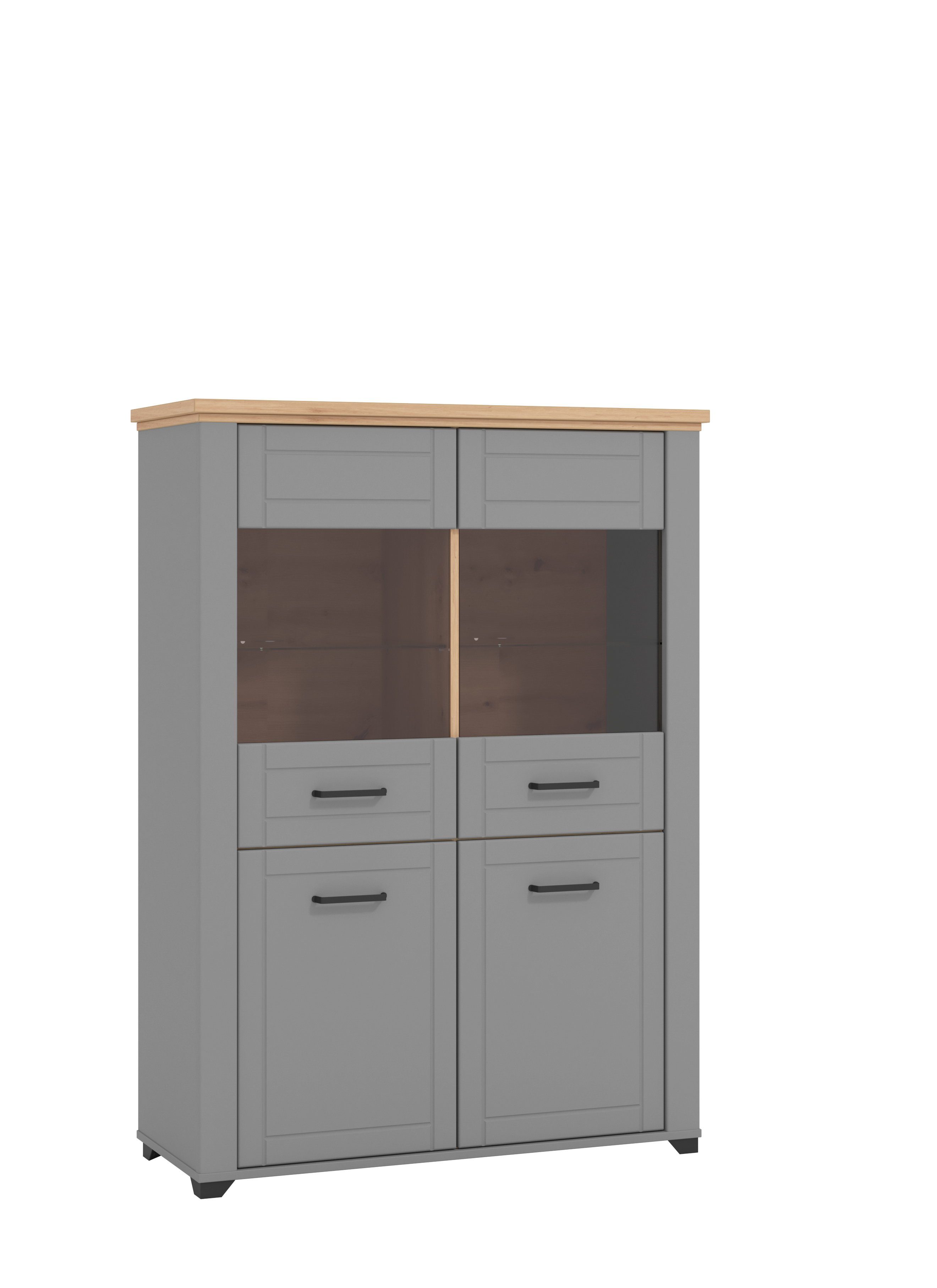 Home affaire Vitrinekast Valencia 2 deuren met 4 mm veiligheidsglas, breedte 103,5 cm