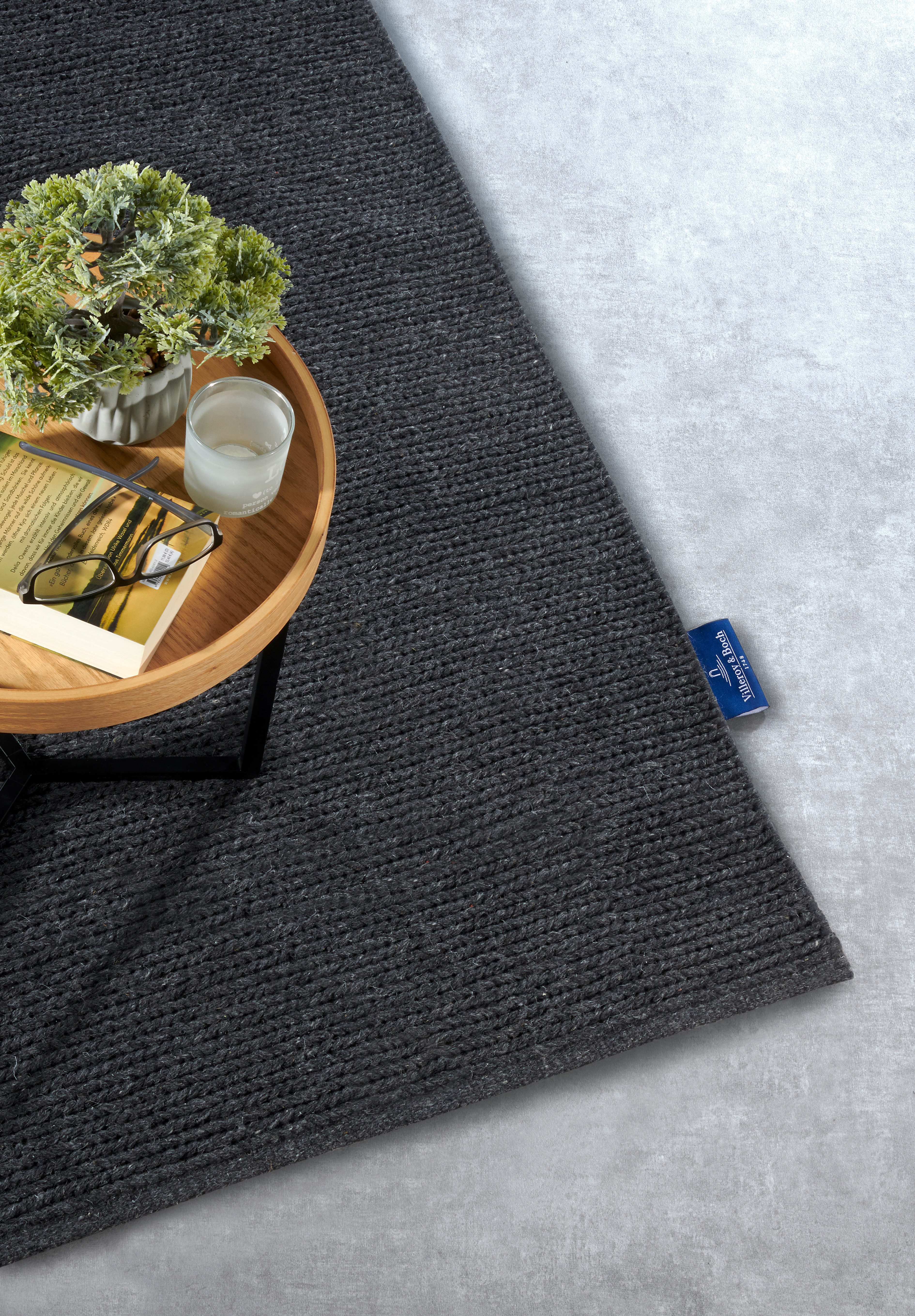 Villeroy & Boch Wollen kleed Francois in rond, ovaal, loper, handgeweven, wol, woonkamer, slaapkamer