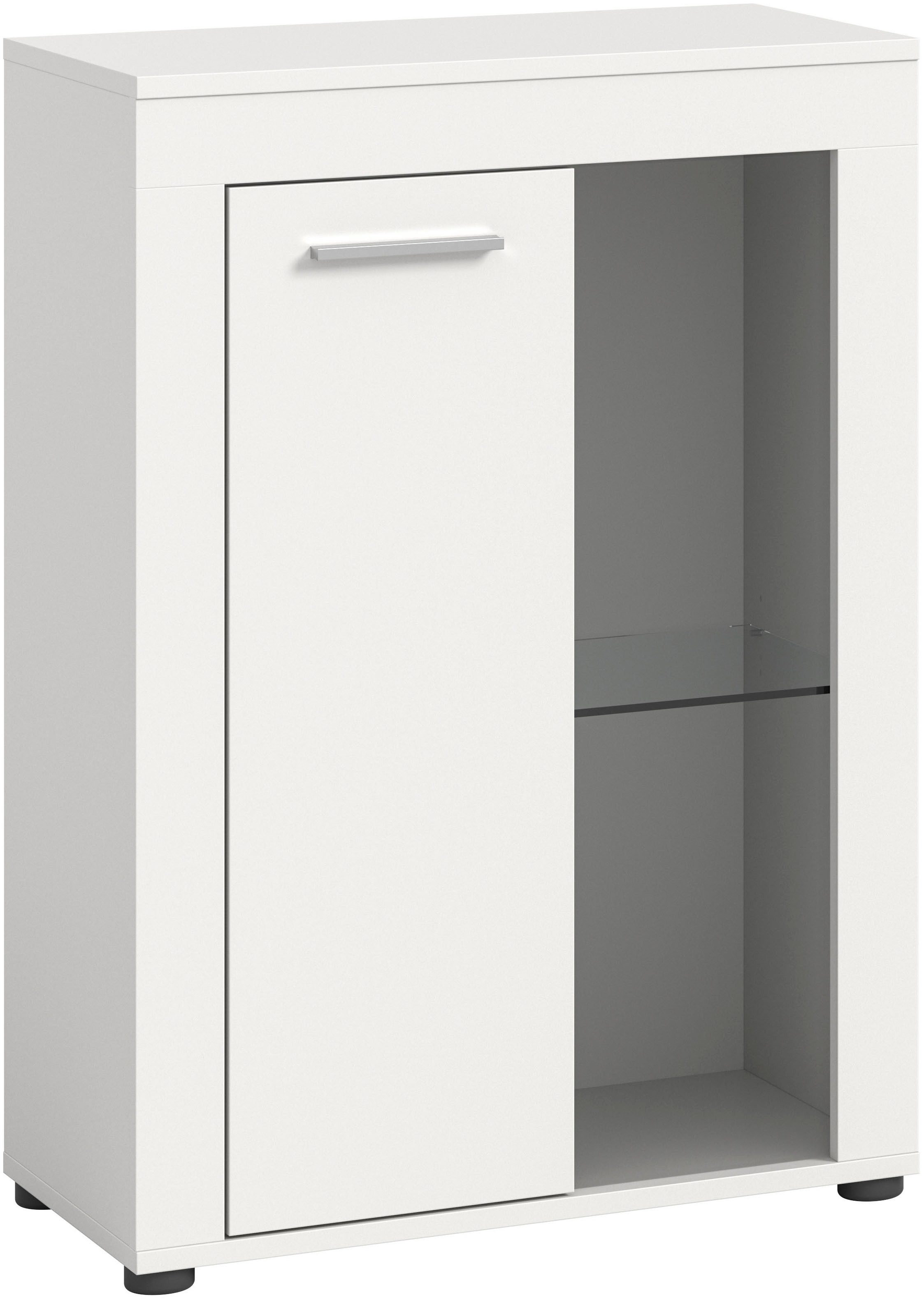 INOSIGN Vitrinekast Aosta, breedte 60 cm, staand of hangend, in verschillende kleuren Deurafdichting verwisselbaar, 1 glazen inlegvloer, hangvitrine, staande vitrine