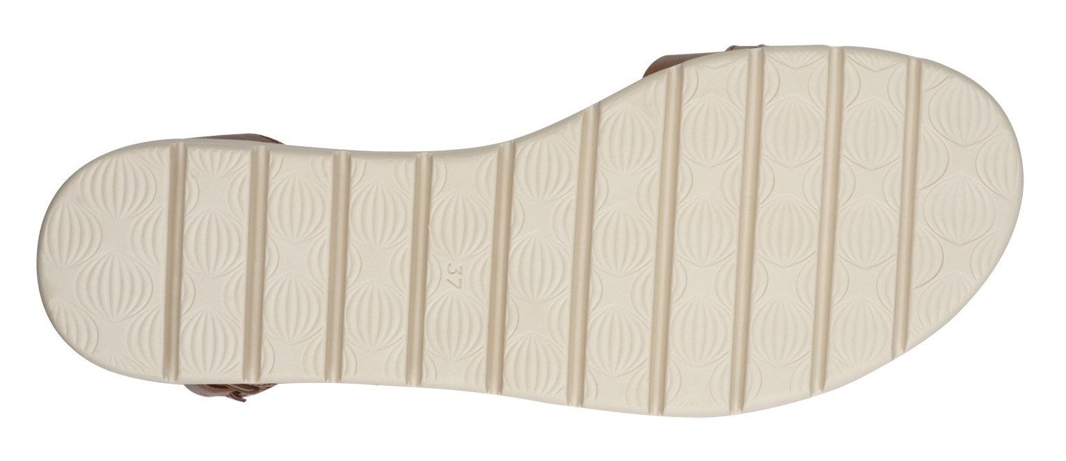Marco Tozzi Sandalen , sleehak, zomerschoen, sandaal, met sierketting in ton-sur-ton