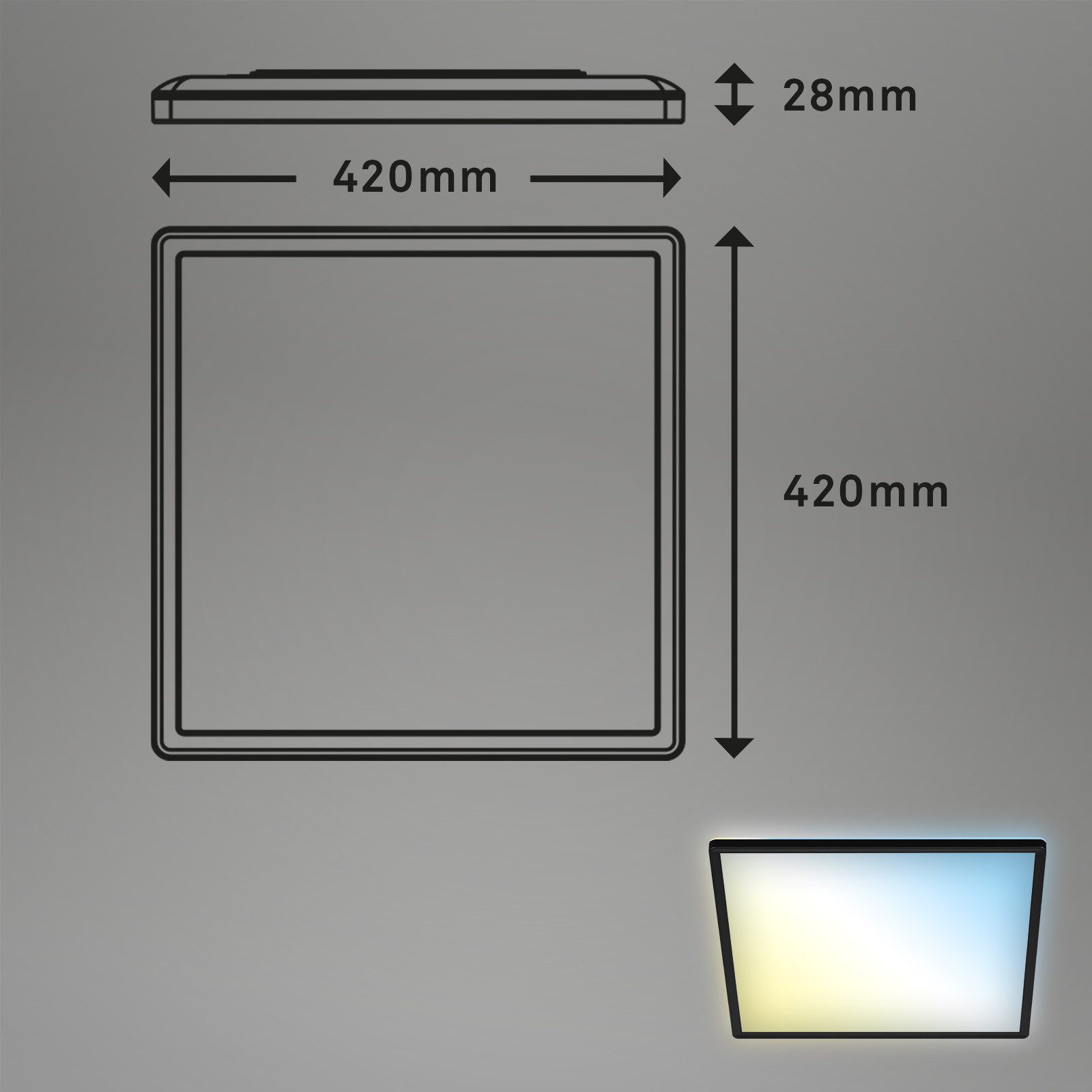 Briloner Leuchten Led-paneel SLIM