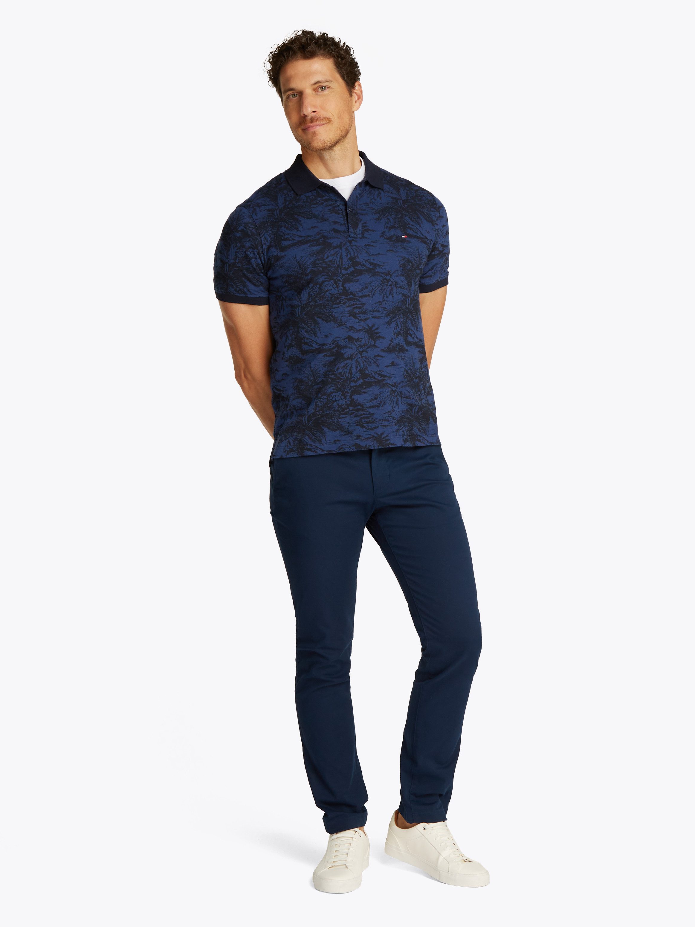 Tommy Hilfiger Poloshirt ALL OVER PRINT LINEN REG POLO