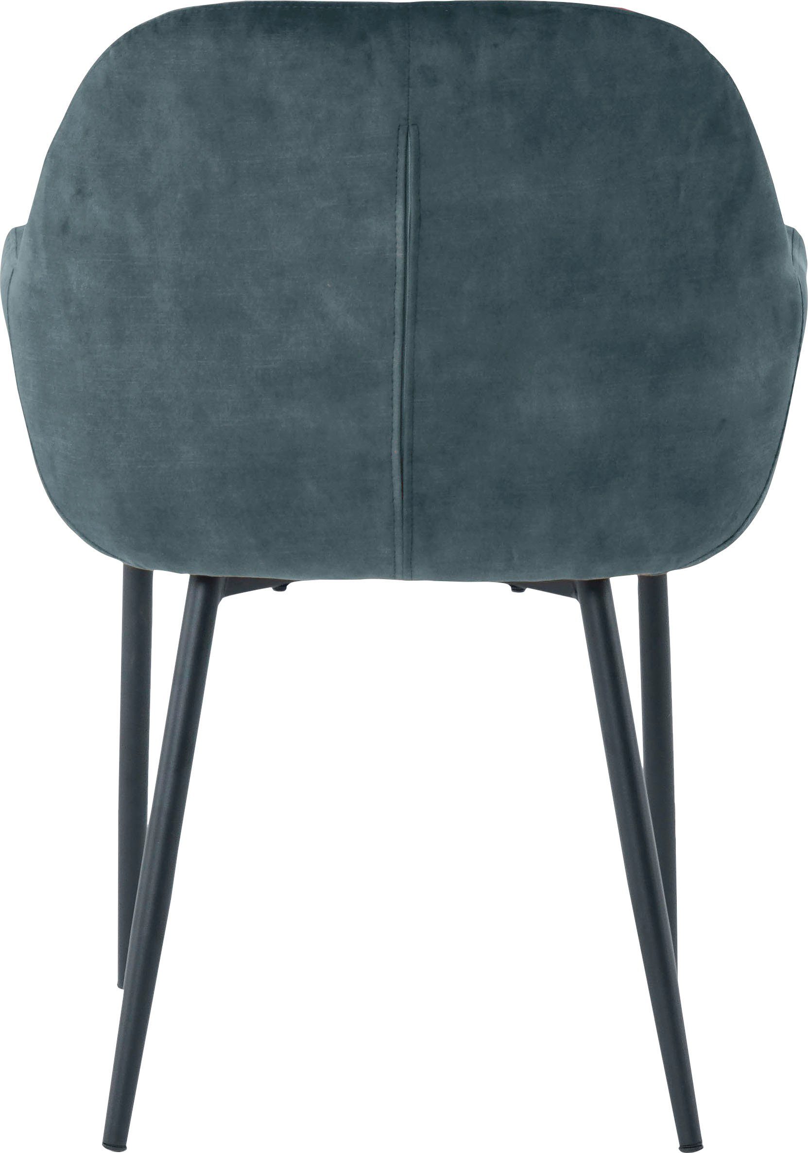 SIT Stoel met armleuningen glamoureuze bekleding in fluwelige look (set, 2 stuks)