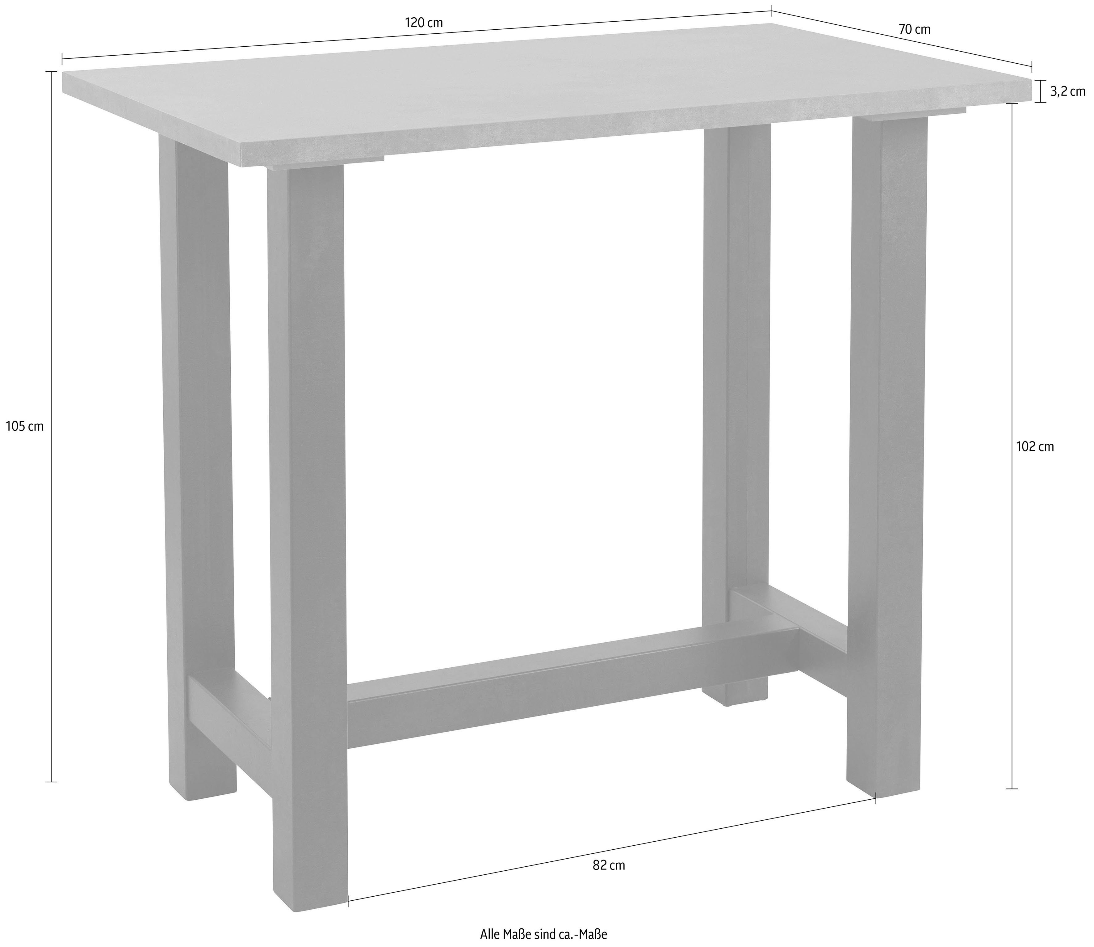 Mäusbacher Bartafel Frame in U-model (breedte 120, 140 of 160 cm)