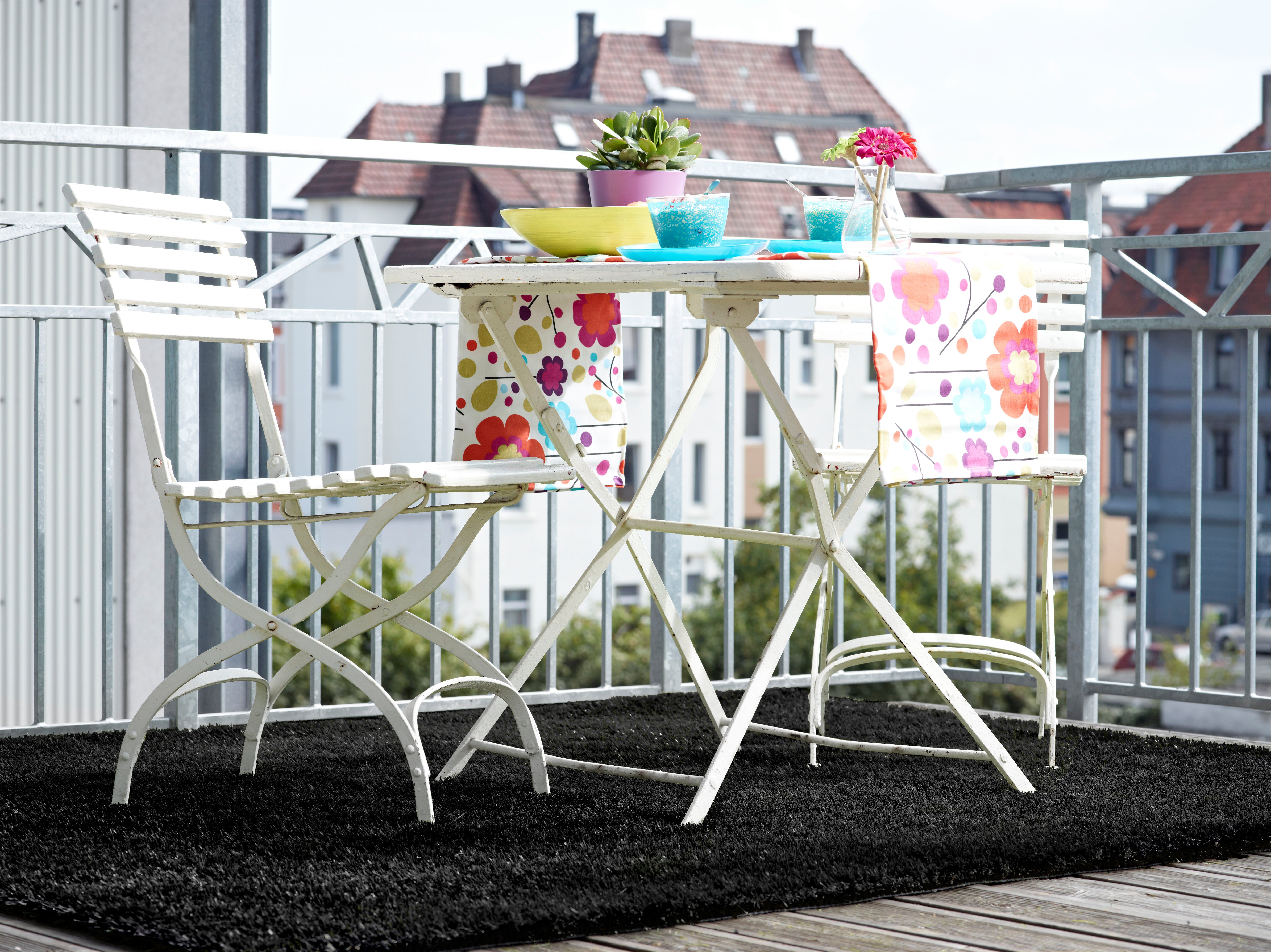 Andiamo Kunstgras Black Weerbestendig, geschikt voor balkon, geïntegreerde drainage, tuin, terras (1 stuk)