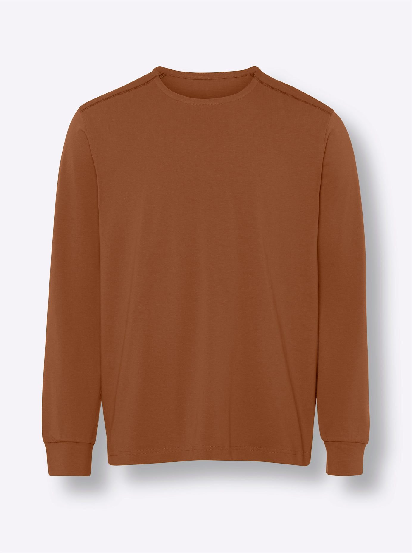Classic Shirt met ronde hals Shirt met lange mouwen (1-delig)