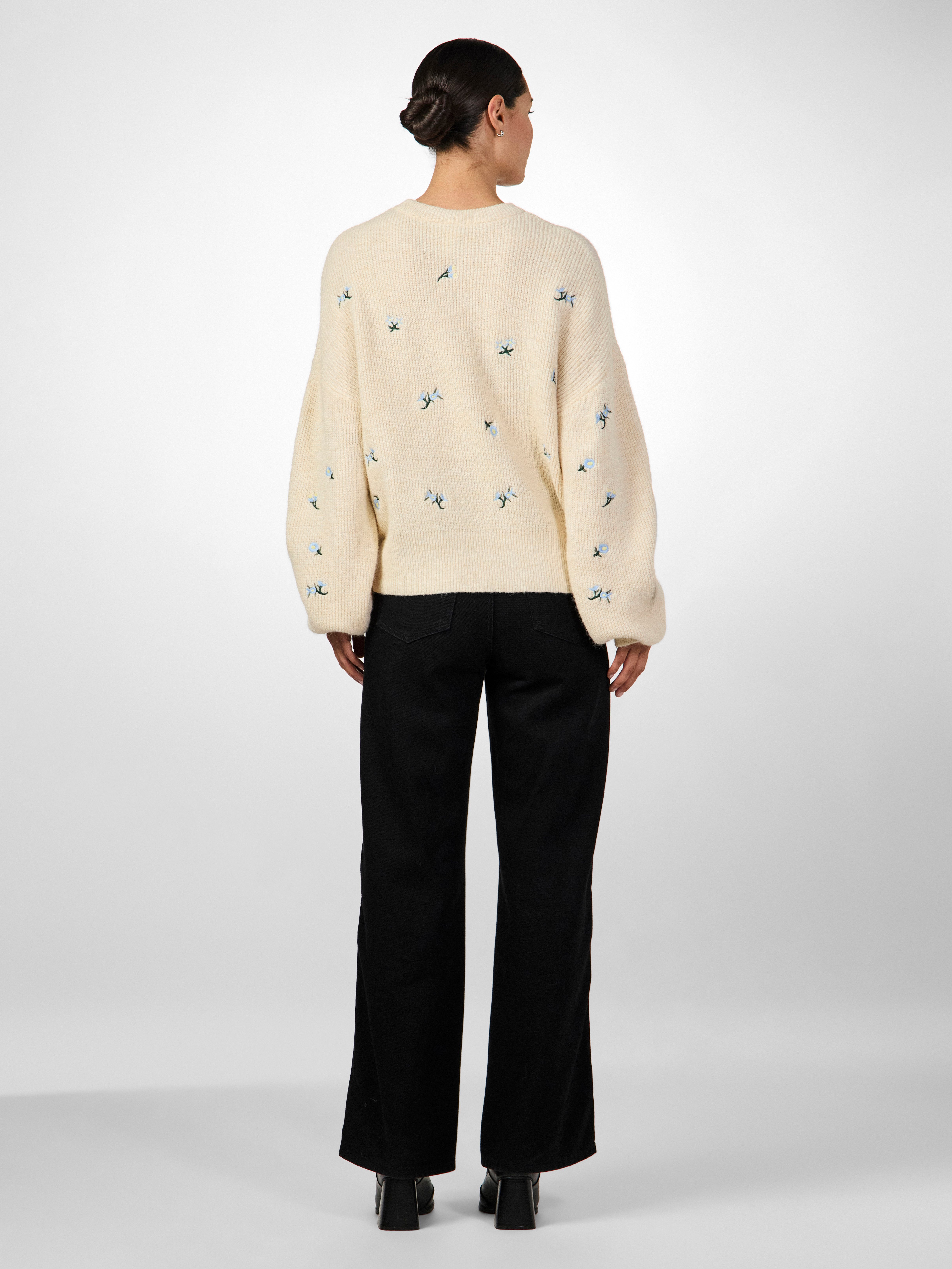 Y.A.S Trui met ronde hals YASFLEUR LS KNIT PULLOVER S. NOOS