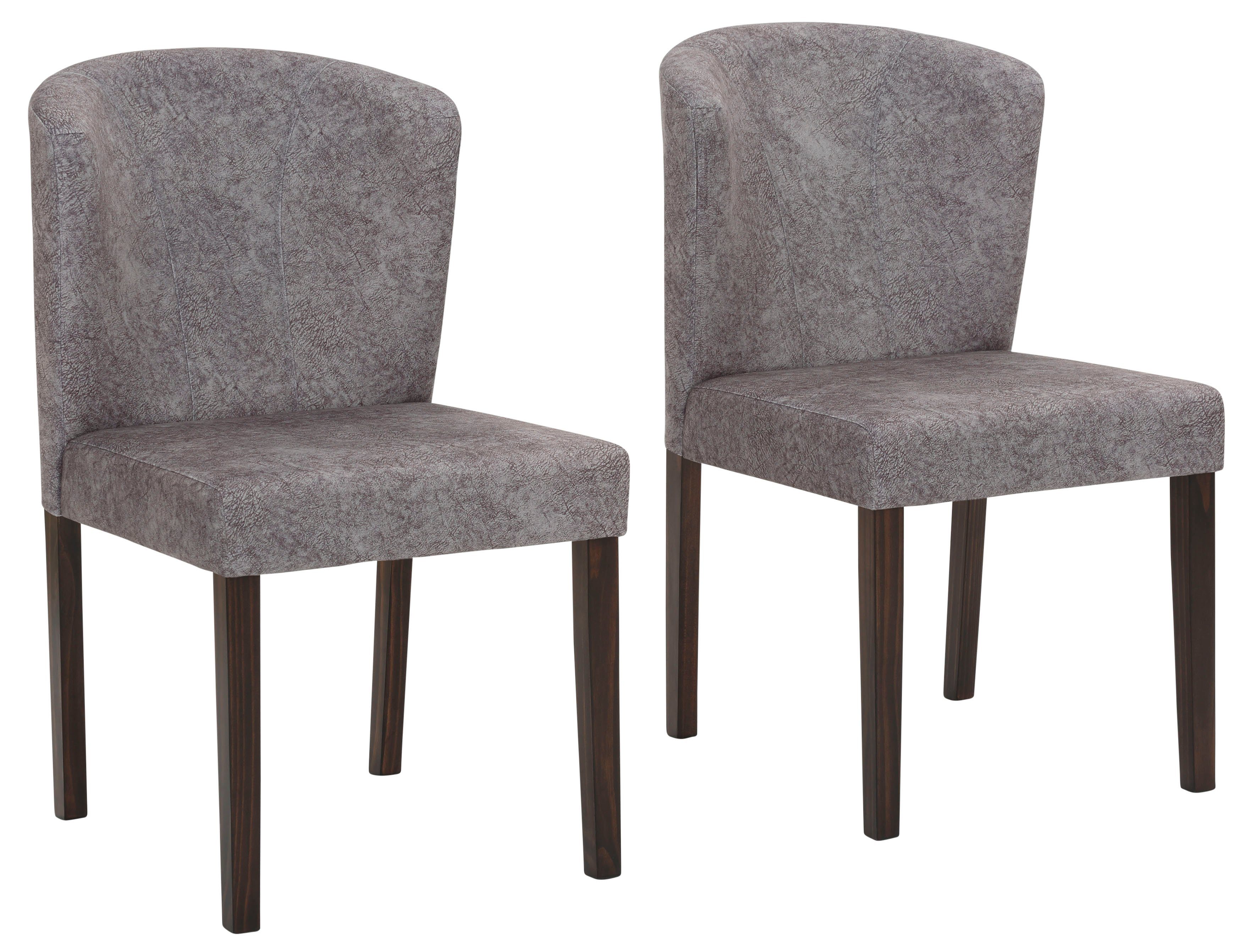 Home affaire Eetkamerstoel Prato (set, 2 stuks) 4 poot stoelen bruin
