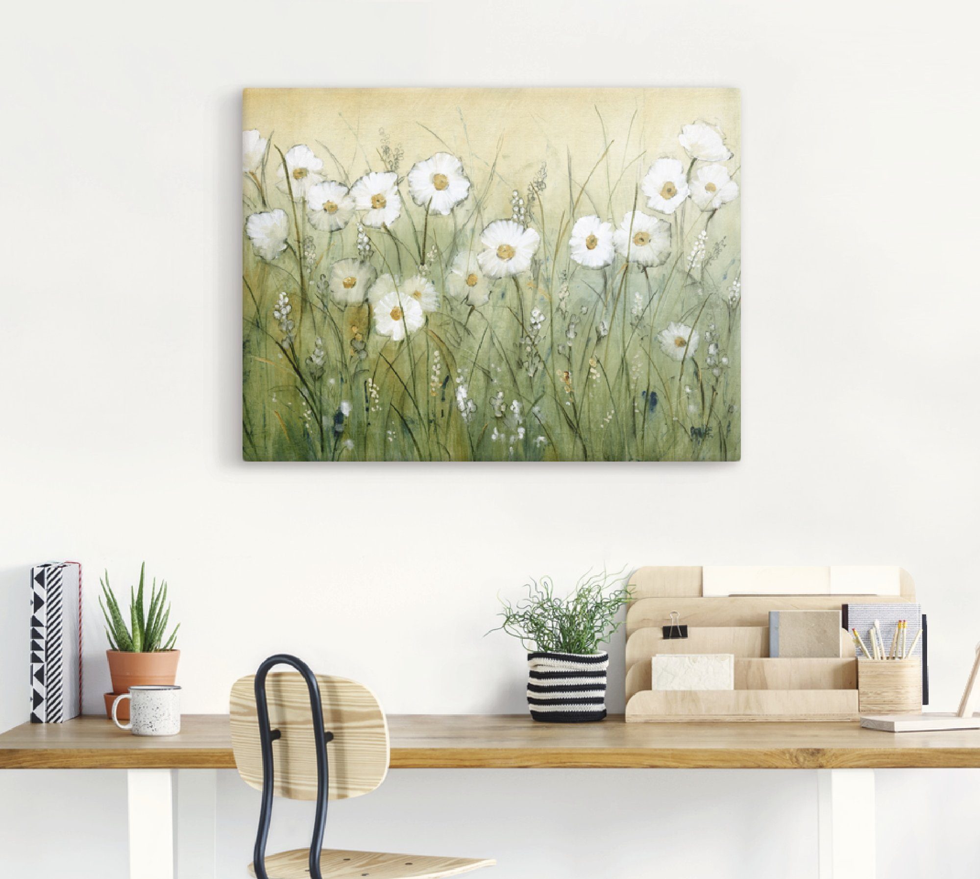 Artland Artprint Voorjaar met madeliefjes II als artprint van aluminium, artprint voor buiten, artprint op linnen, poster, muursticker