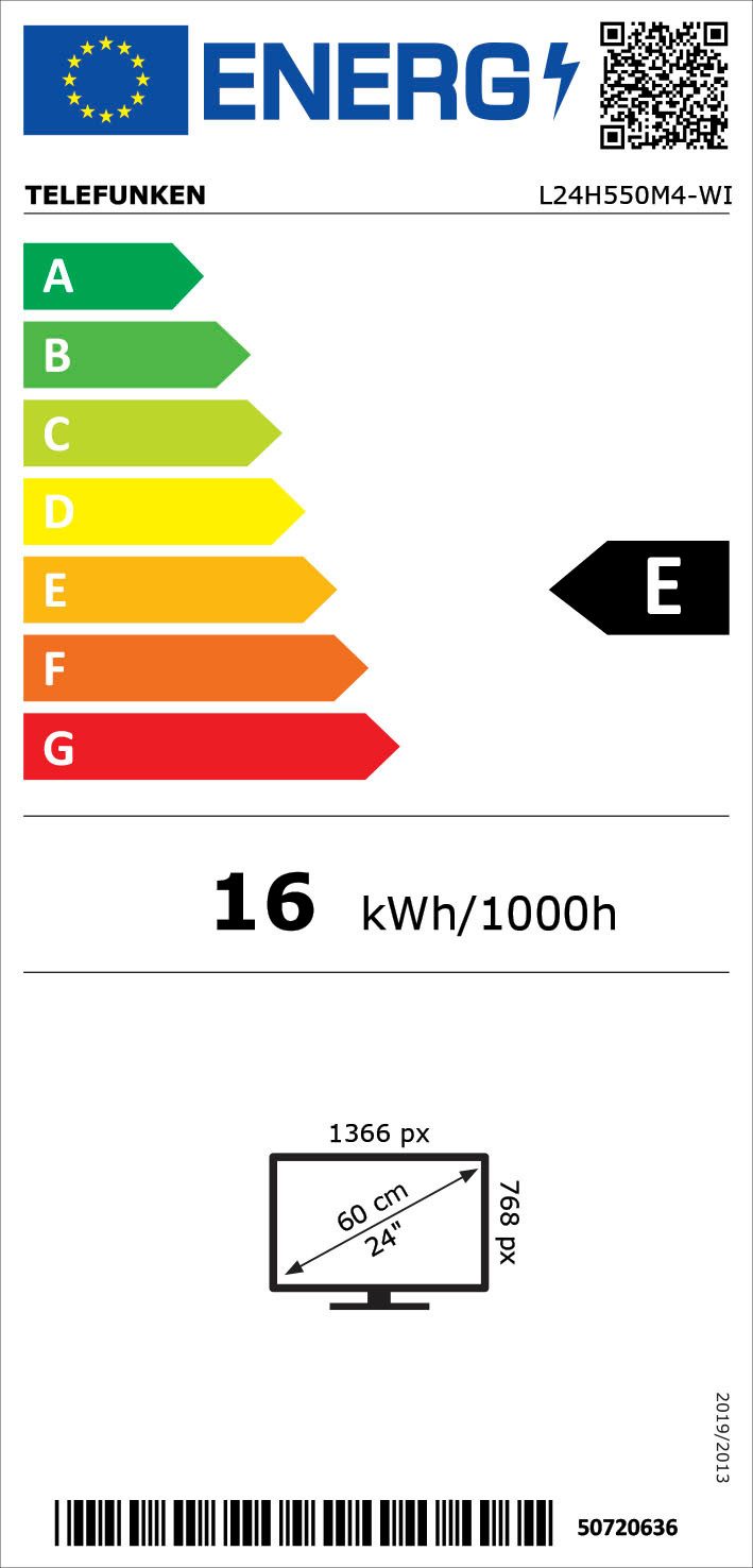 Telefunken Led-TV L24H550M4-W, 60 cm / 24", HD ready