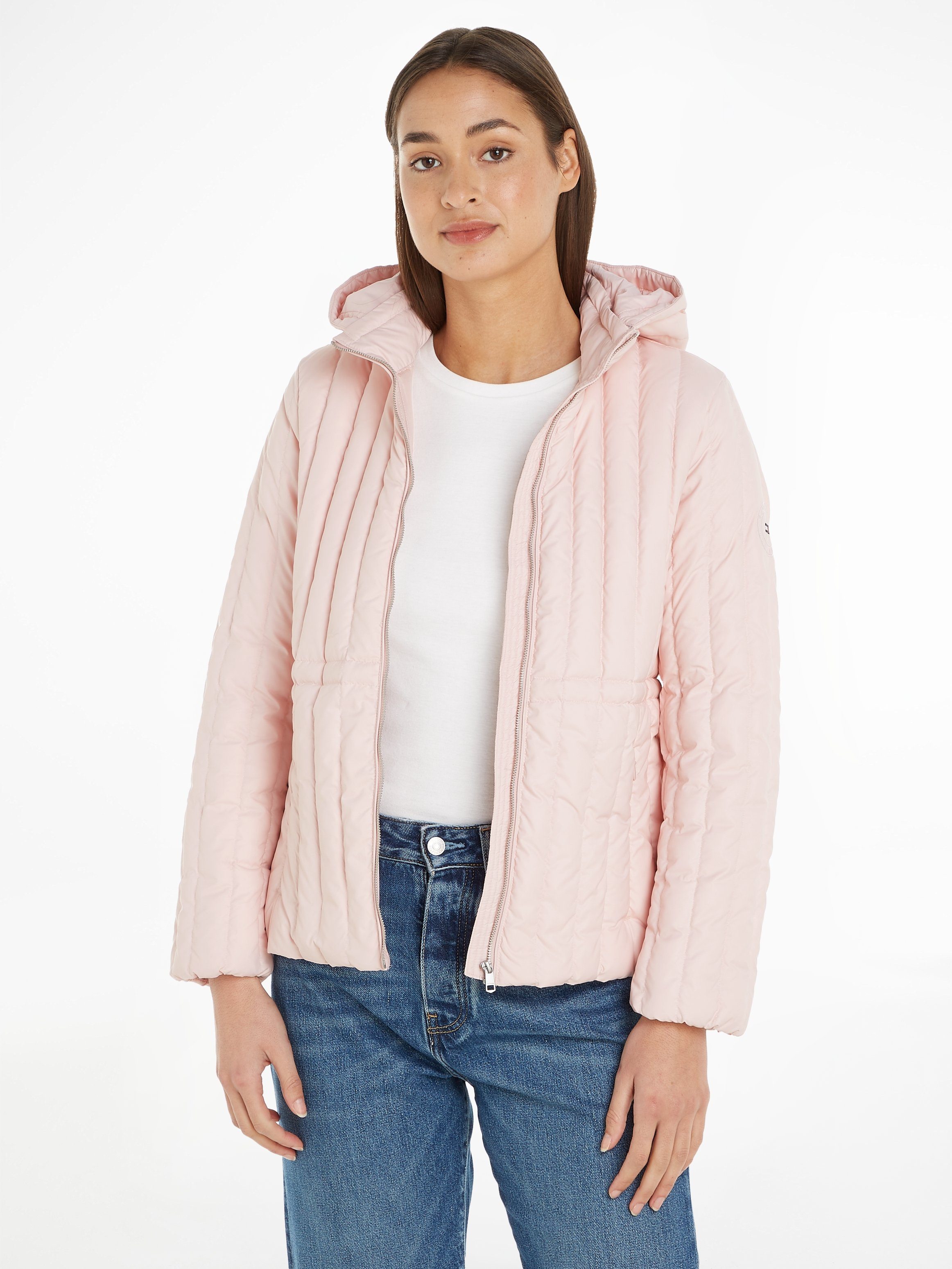 Tommy Hilfiger Donsjack FEMININE LW DOWN JACKET dames donsjassen maat L (40) roze