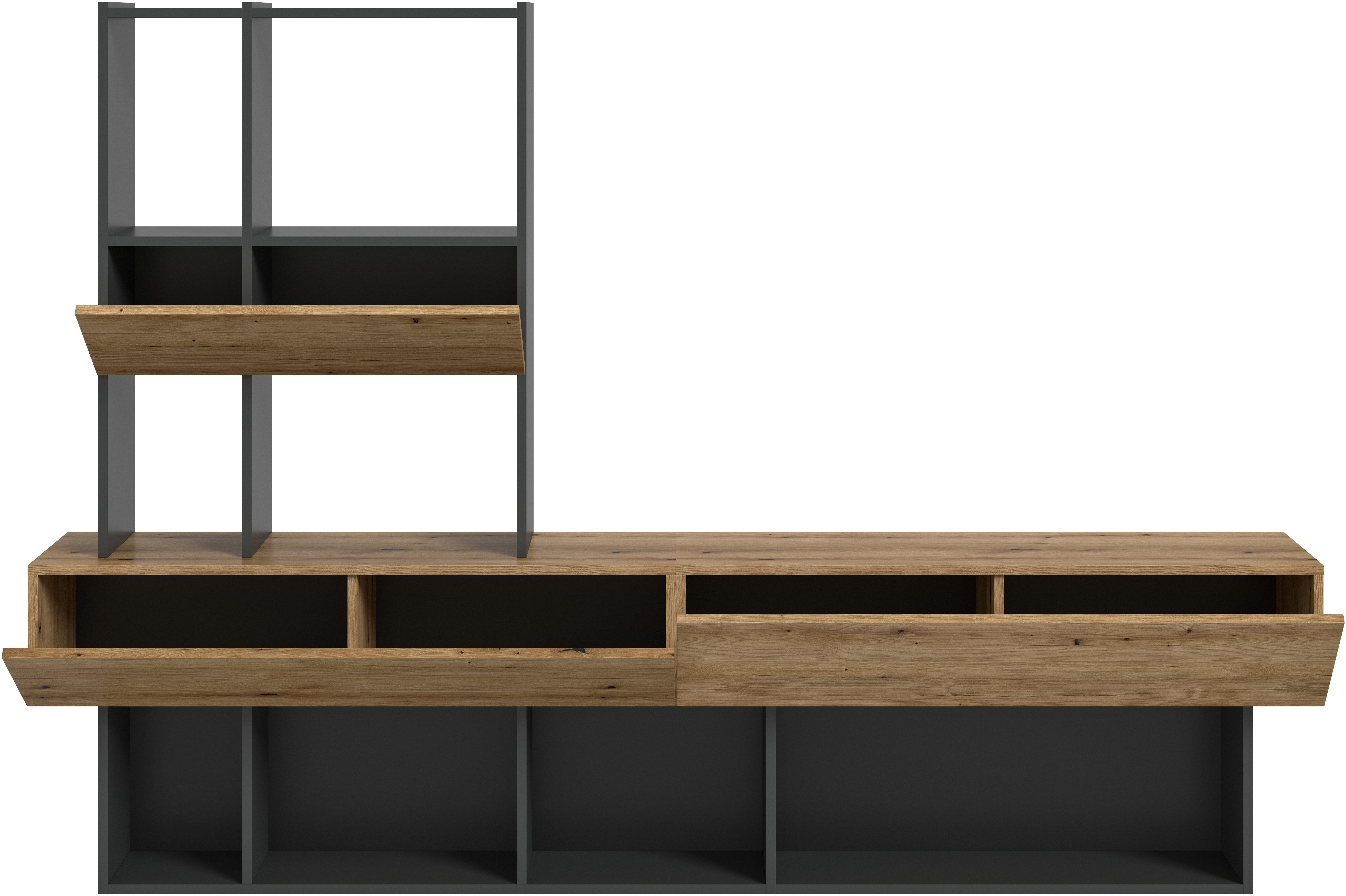 INOSIGN Wandmeubel Tyson, breedte 210 cm, bestaat uit: lowboard en opzetrek