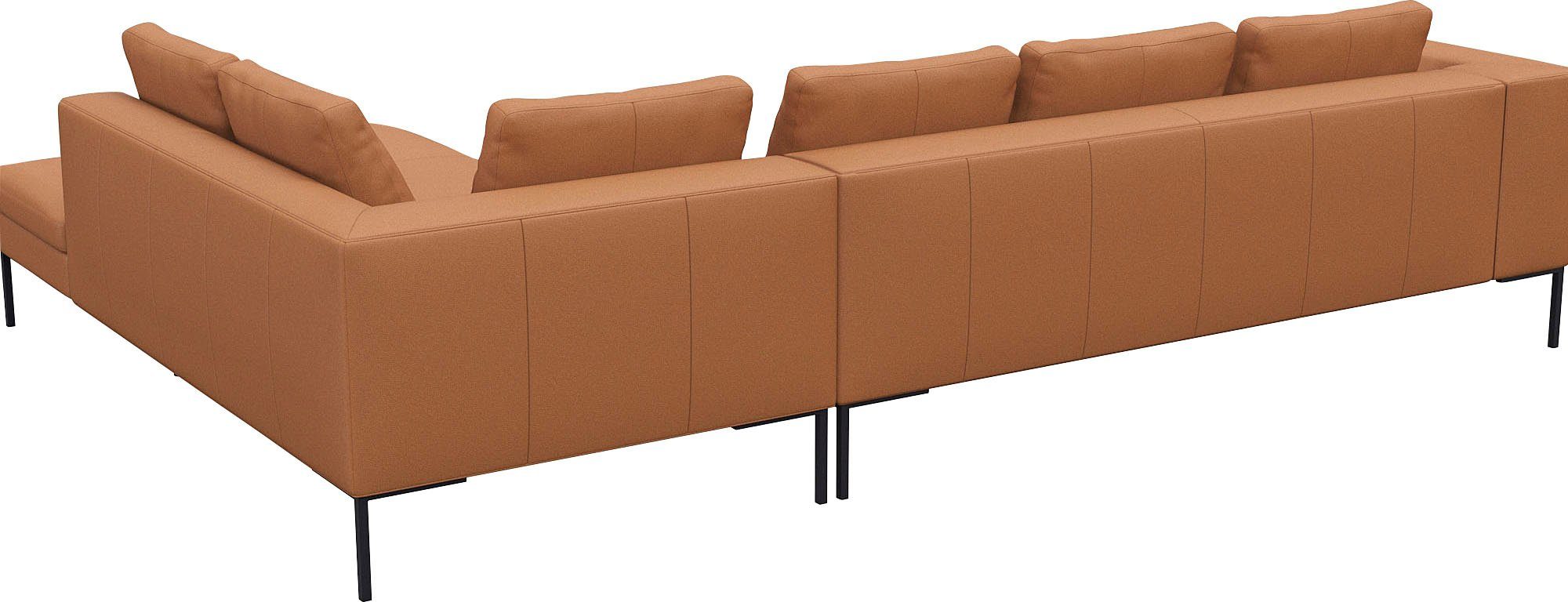 FLEXLUX Hoekbank Loano, super comfortabel zitcomfort door koudschuim in de zitting, L-vorm