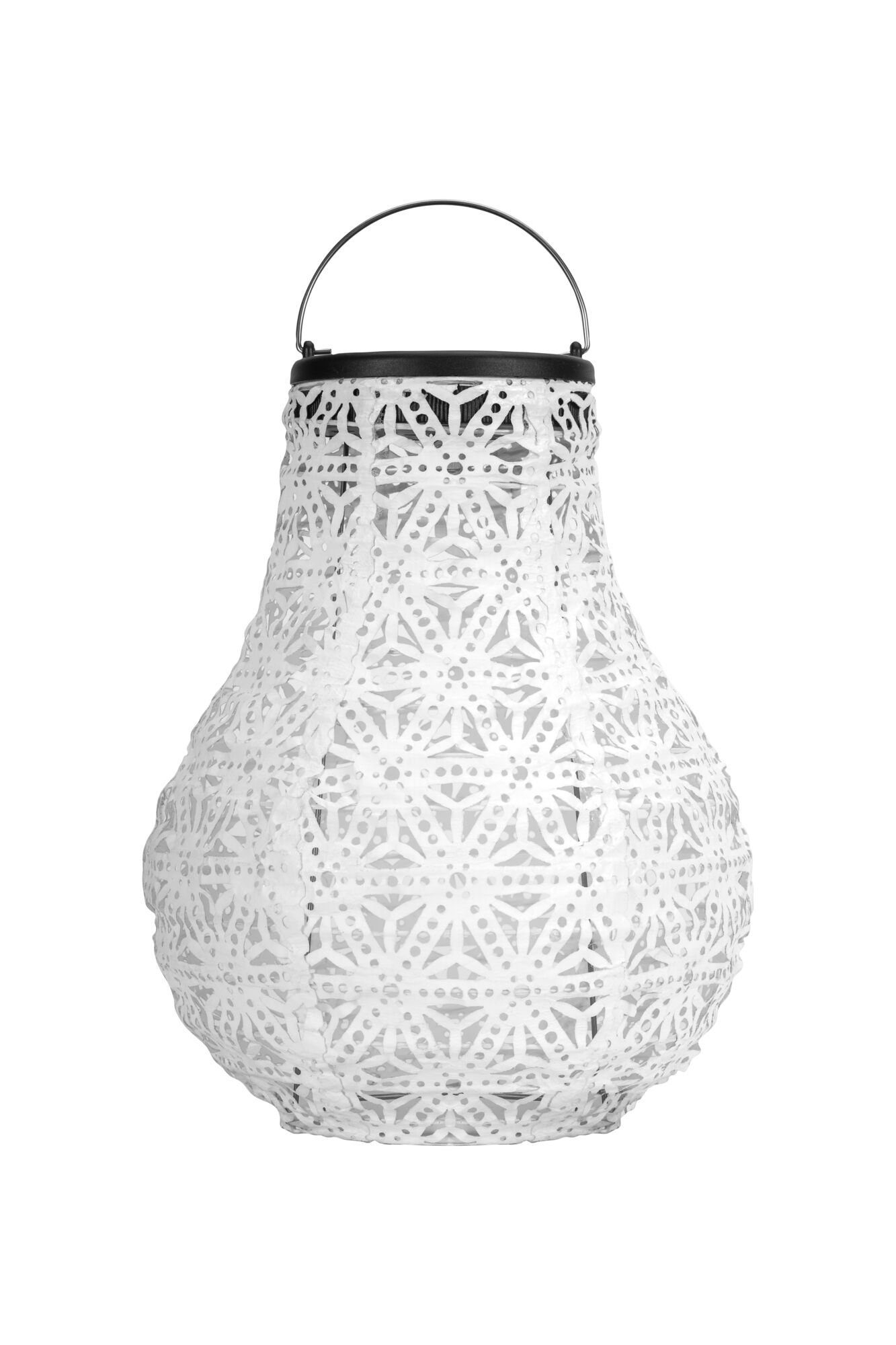 Pauleen Led-solarlamp Sunshine Blaze lampions solar wit Tyvek vlies tuinlampen wit