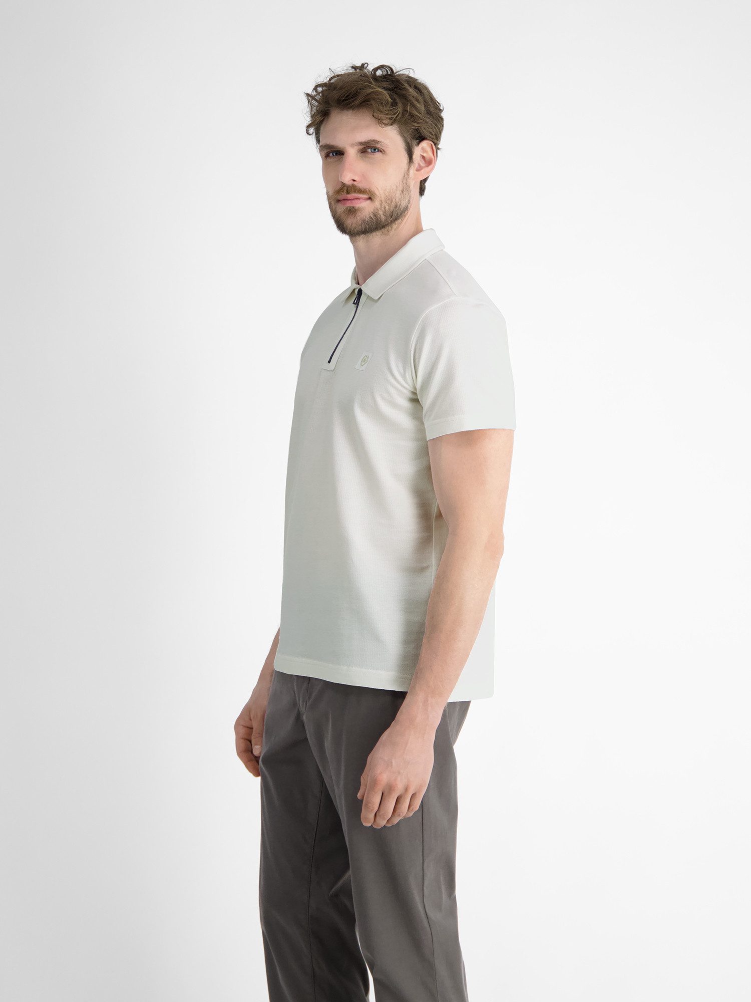 Lerros Poloshirt LERROS heren poloshirt met ritskraag