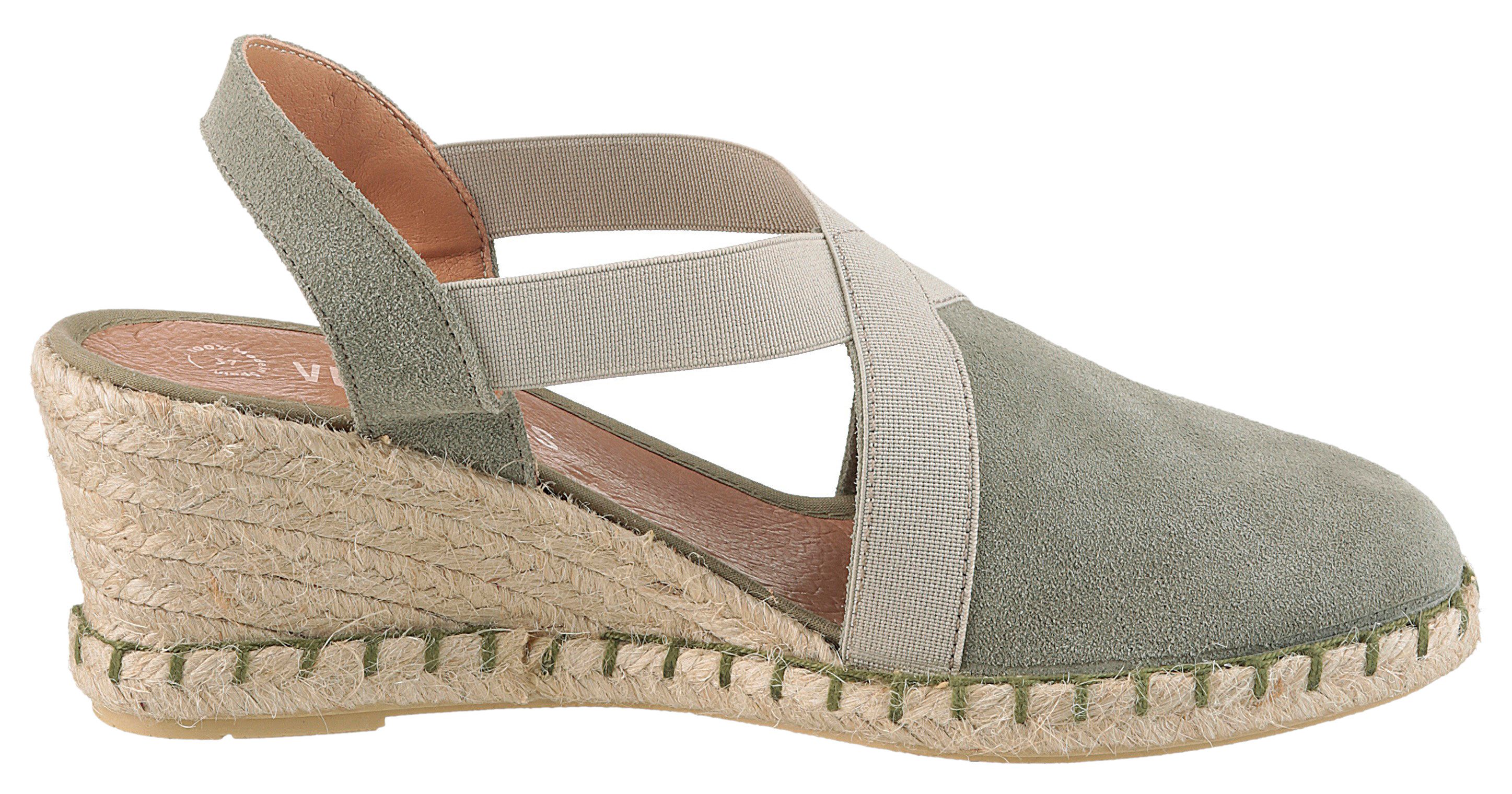 VERBENAS Sleehaksandaaltjes Milena Serraje , zomerschoen, riemchensandaal, vakantieschoen, sleehak met jute-frame