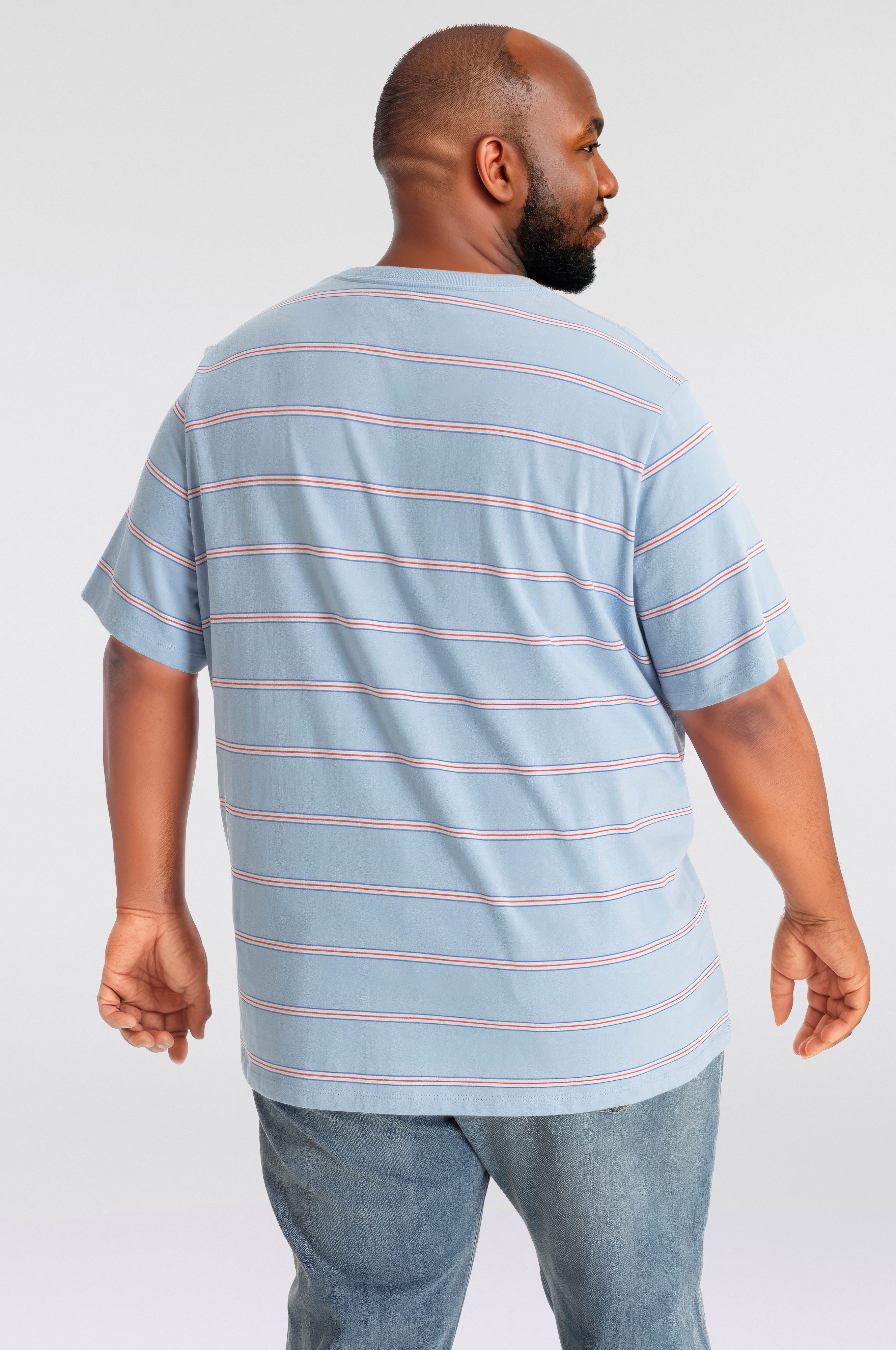 Levi's Plus Levi's Plus Shirt met ronde hals BIG ORIGINAL HM TEE met een gestreept design