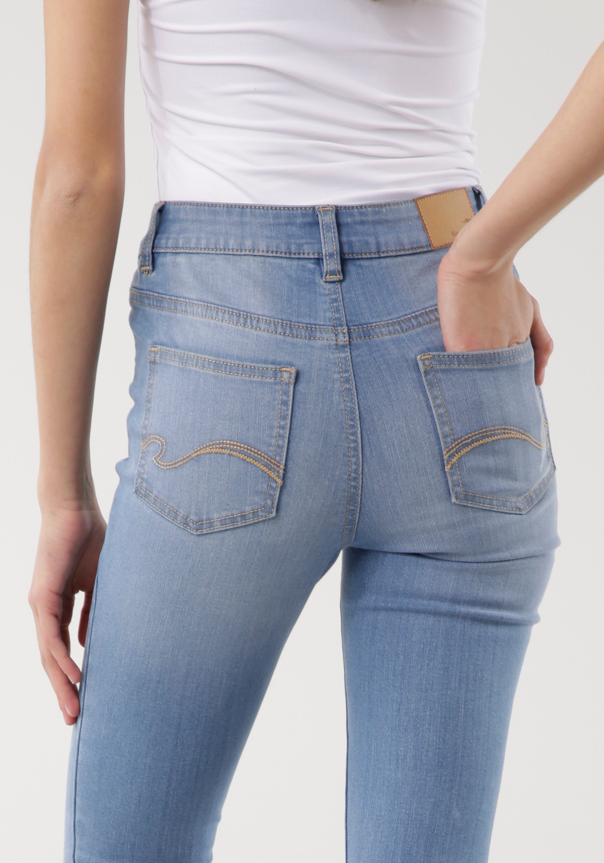 KangaROOS 5-pocket jeans SUPER SKINNY HIGH RISE enkel-lang, met used-look, hoge taille