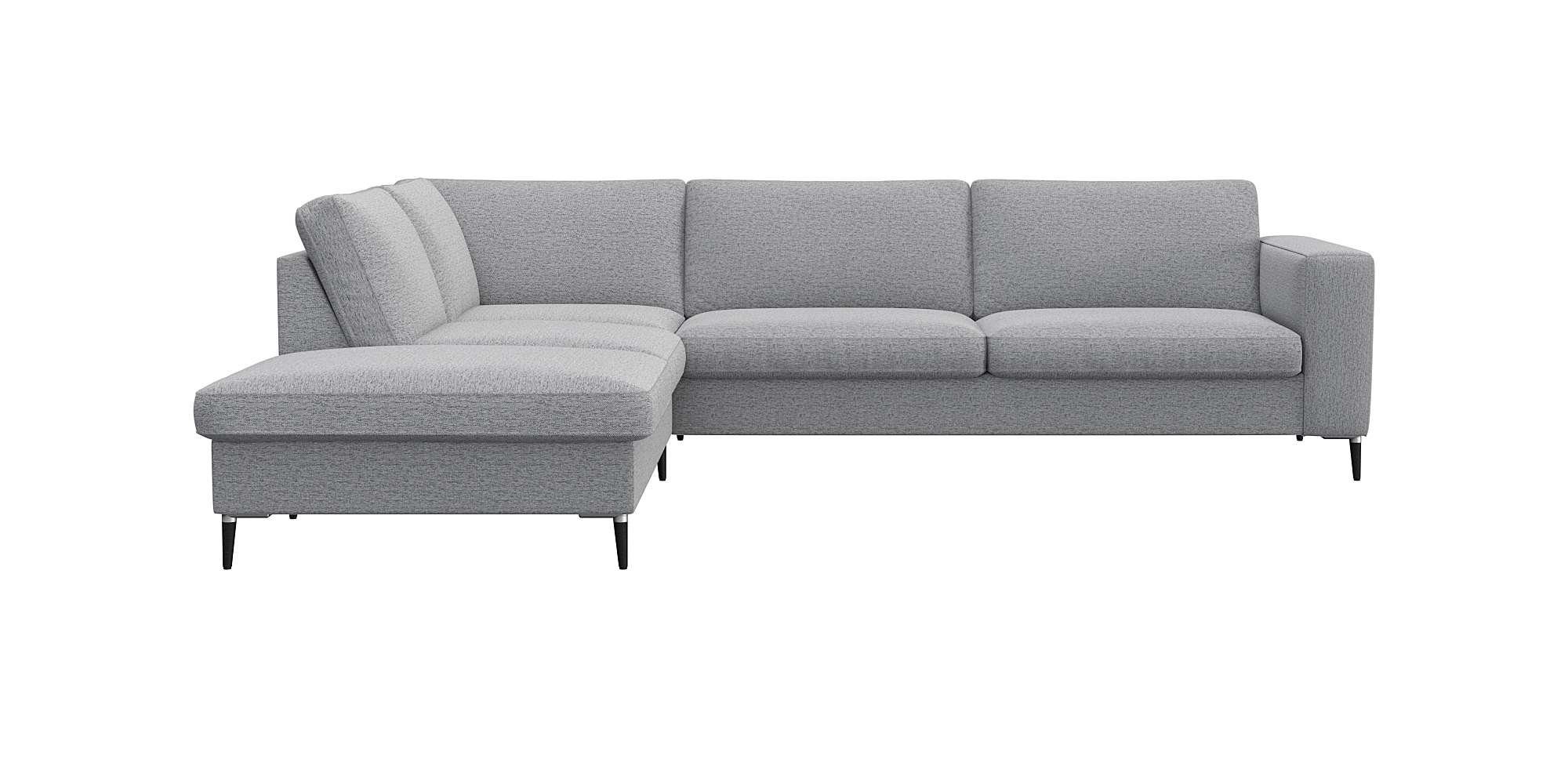 FLEXLUX Hoekbank Fiore, L-vorm, comfortabel en aangenaam door hoogwaardige zitopbouw grijs, hoekbanken