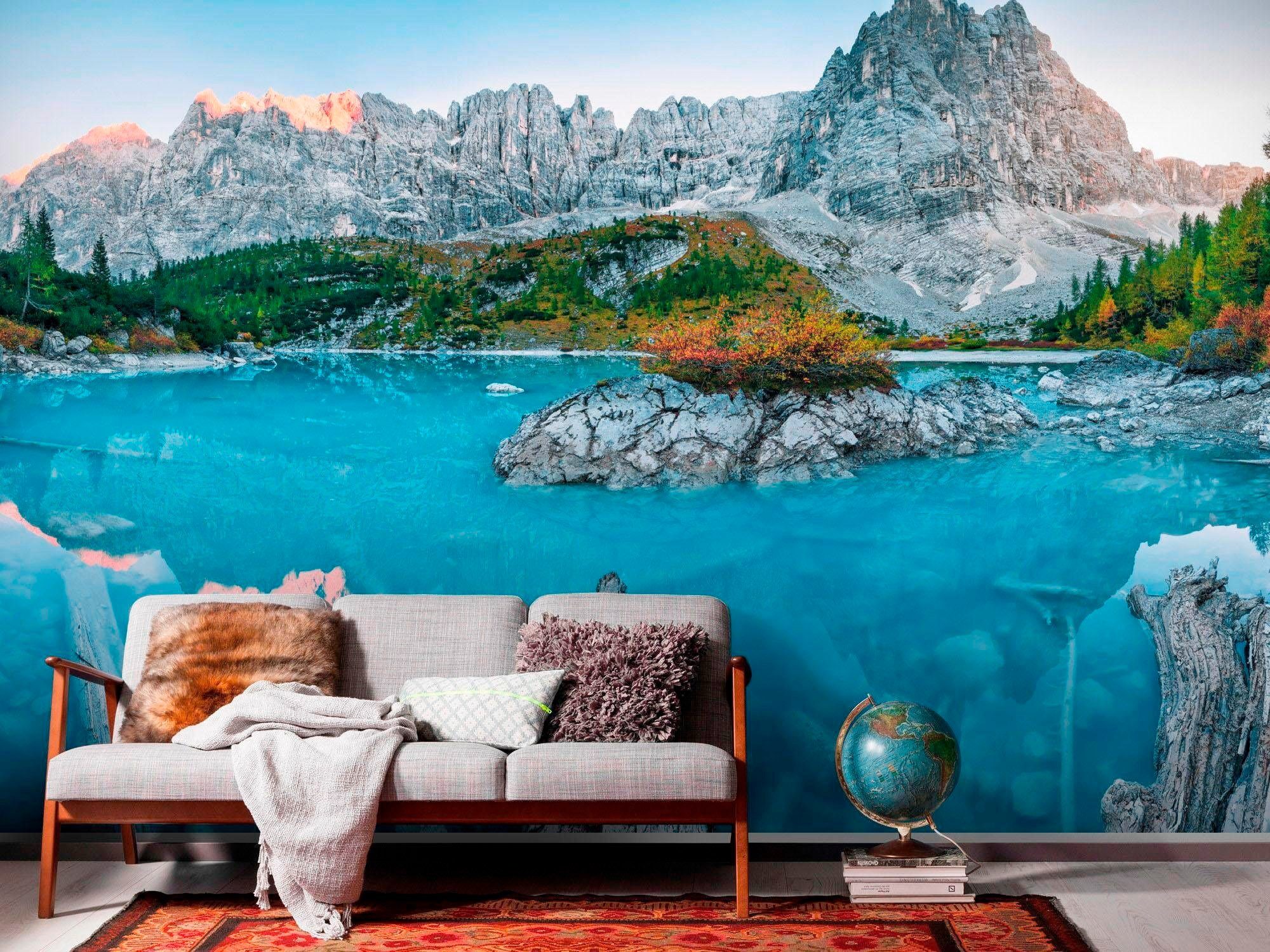 Komar Vliesbehang Digitale print vlies - Alpine Treasure - Afmeting 400 x 250 cm (1 stuk)