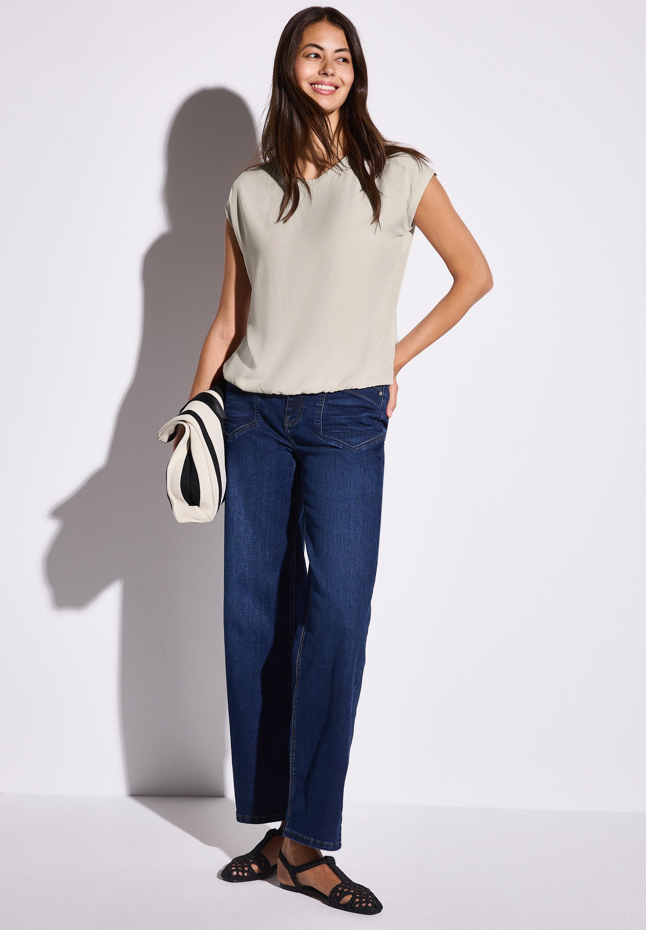 STREET ONE Blouse met korte mouwen
