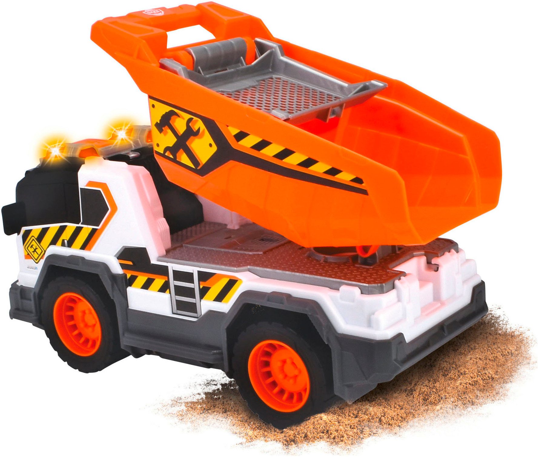 Dickie Toys Speelgoed-kiepwagen Dump Truck met licht en geluid