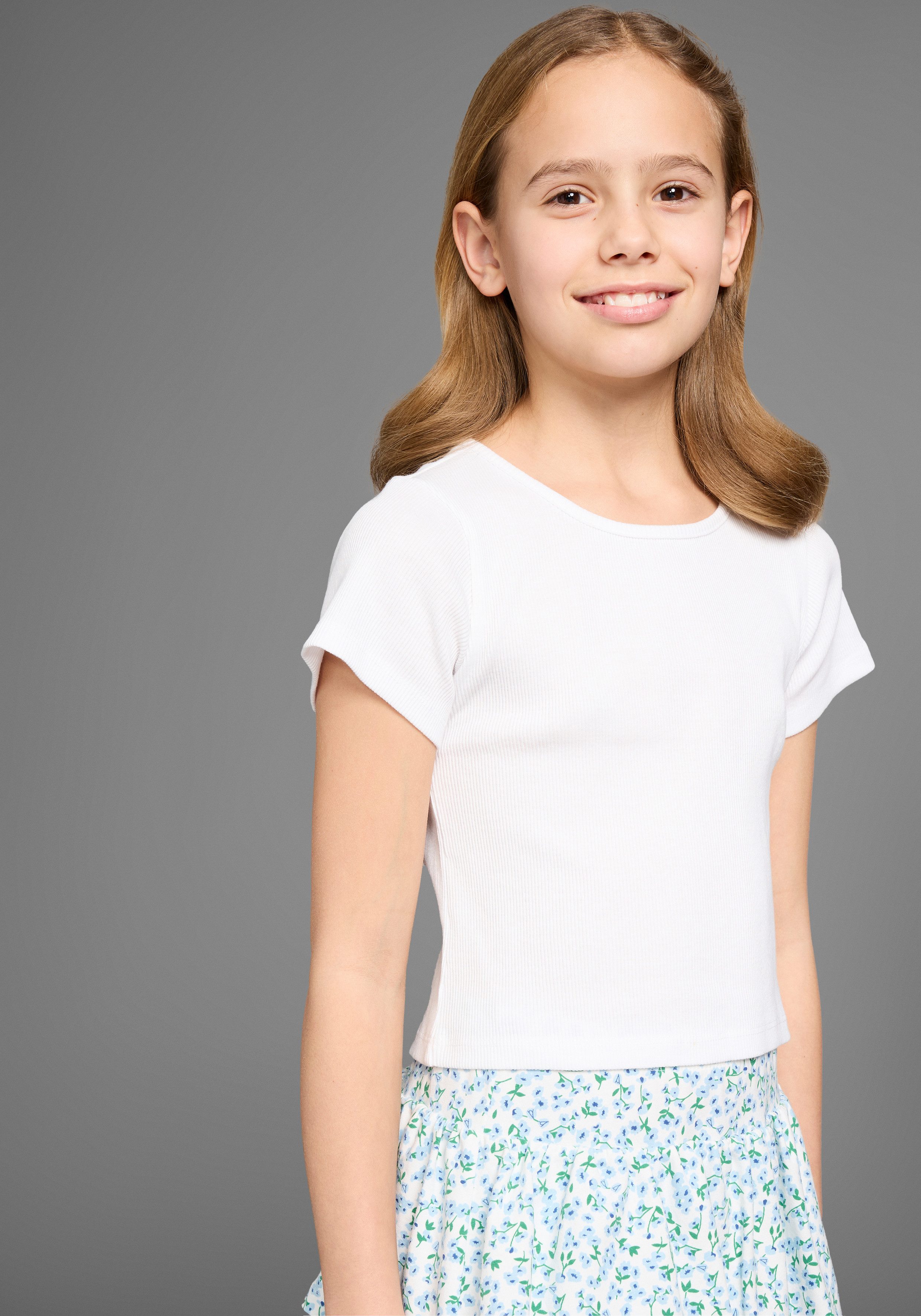 DELMAO T-shirt Shirt met rugcut-out met cut-out in de achterkant