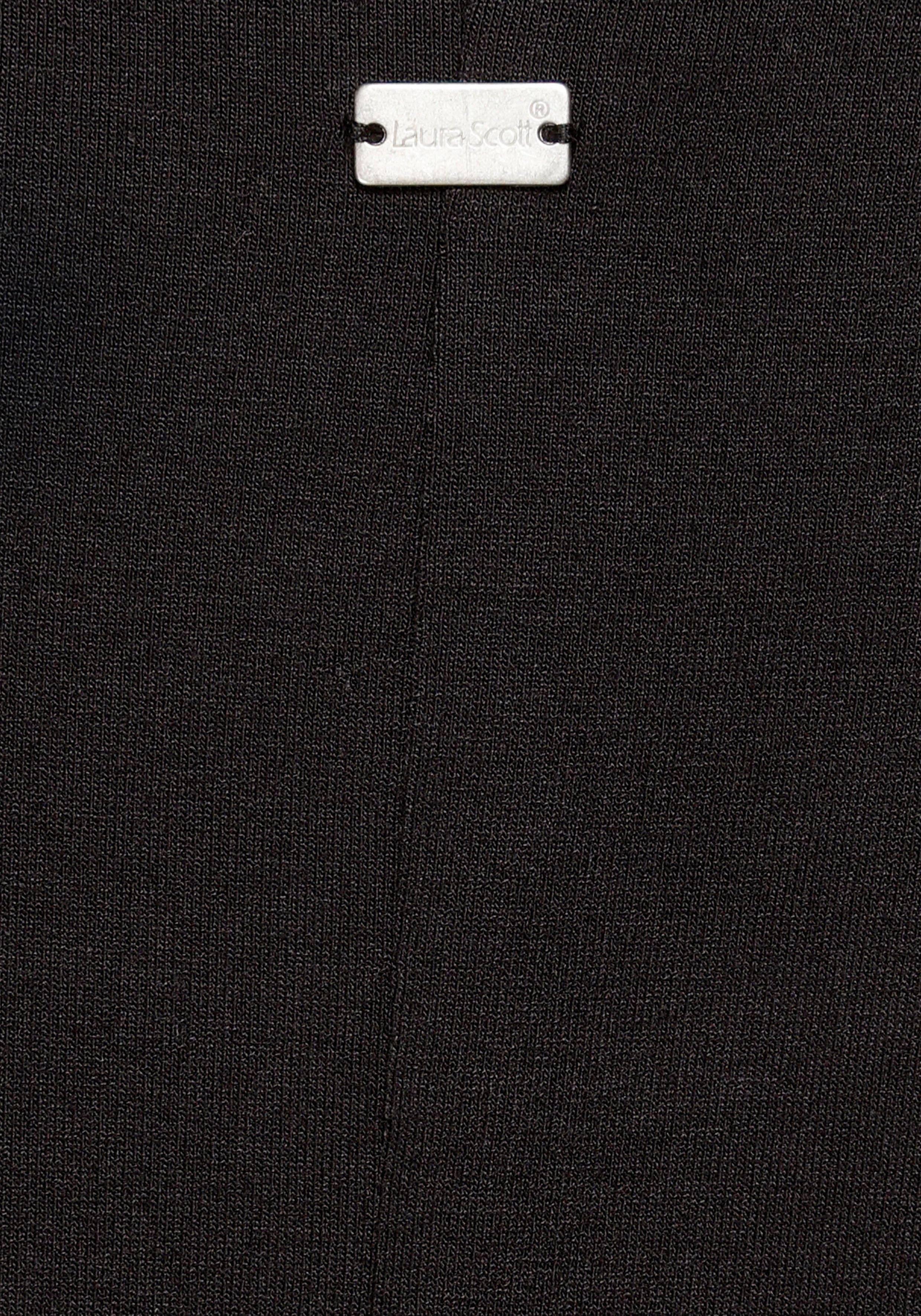 Laura Scott T-shirt mouwloos, heuplang, met glinsterende pailletten