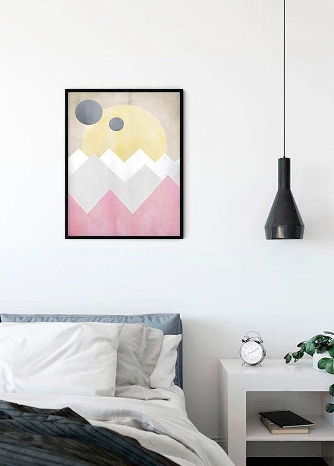 Komar Wanddecoratie Sunrise scheerlijn Wanddecoratie - zonder lijst (1 stuk)