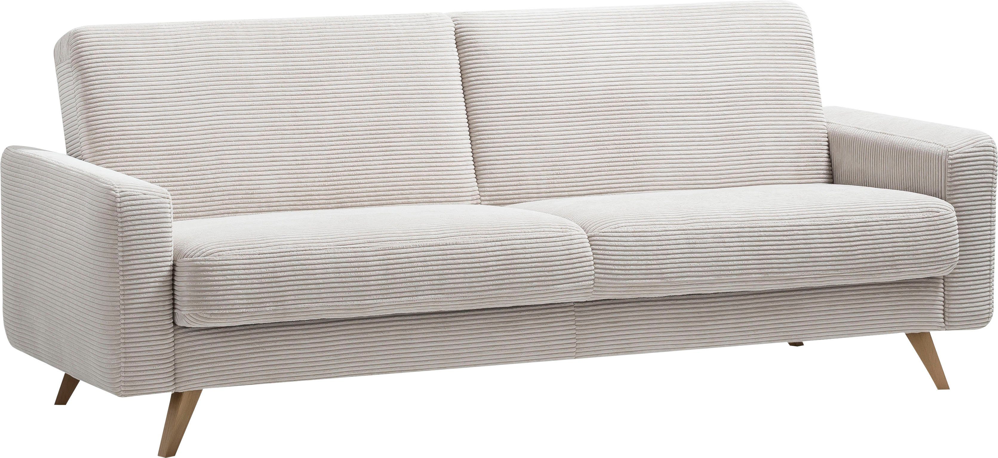 exxpo - sofa fashion 3-zitsbank Samso, elegant en comfortabel, actuele cord bekleding, kantelbank