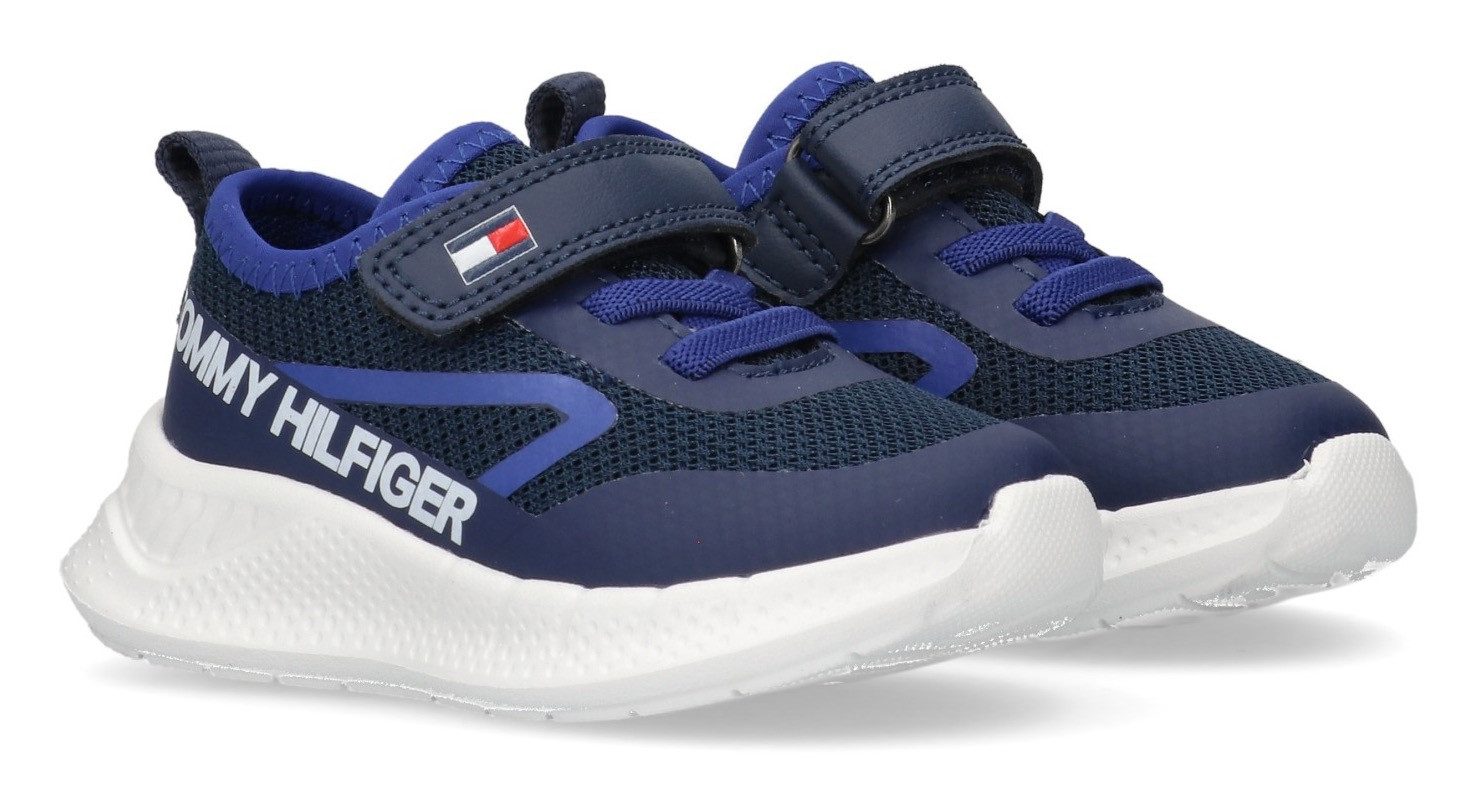 Tommy Hilfiger Sneakers , slip-on sneakers, klittenbandschoen met grote logo-opdruk