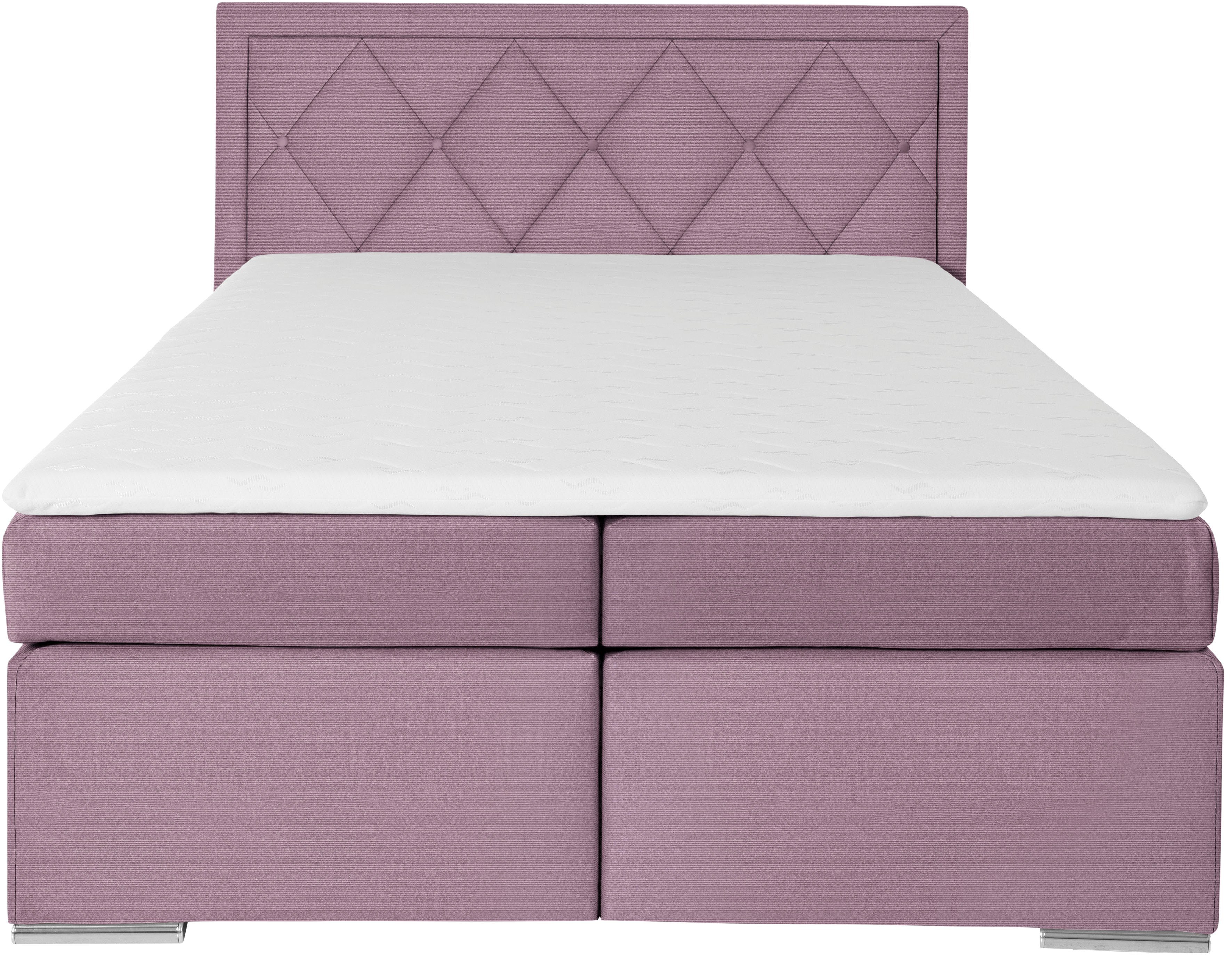 Leonique Boxspring Alfie, bestseller, optioneel met bedlade met capitonnage in het hoofdbord, h2, h3 en h4 ter keuze